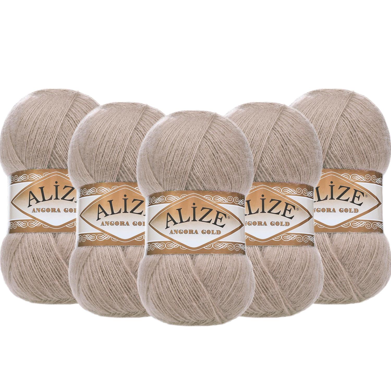 Alize Angora Gold El Örgü İpliği - 541 Açık Vizon   5 Adet