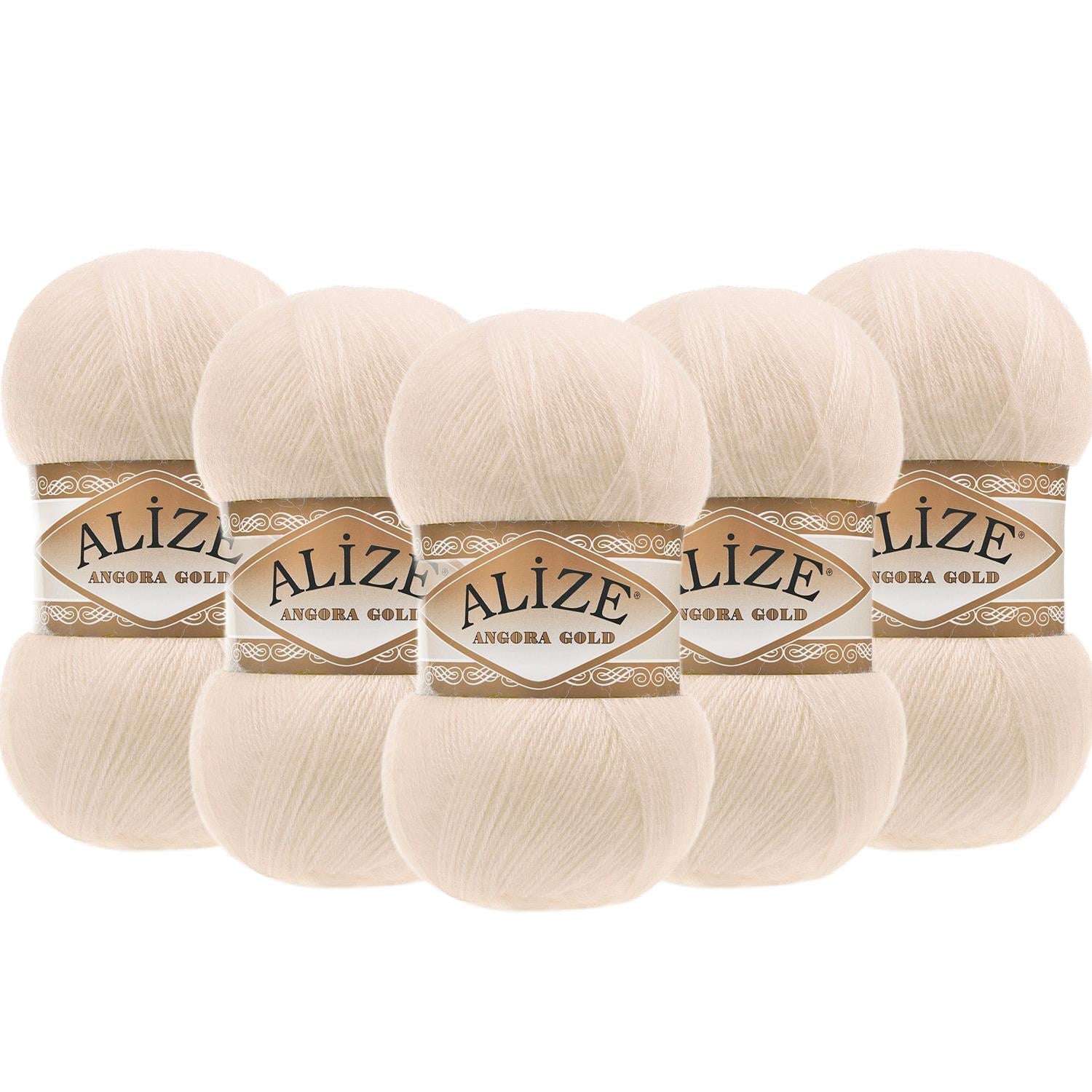 Alize Angora Gold El Örgü İpliği - 67 Mum Işığı   5 Adet