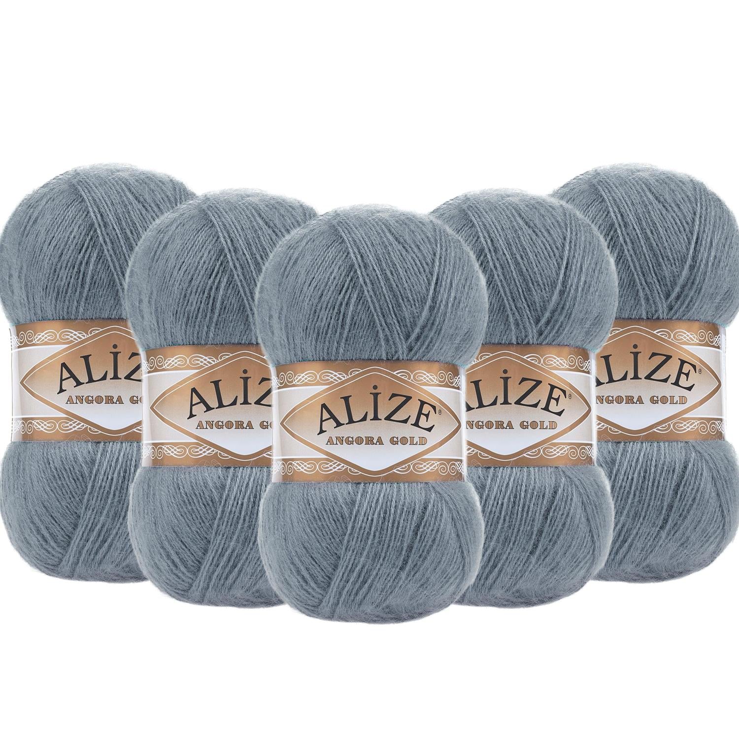 Alize Angora Gold El Örgü İpliği - 87 Gri   5 Adet