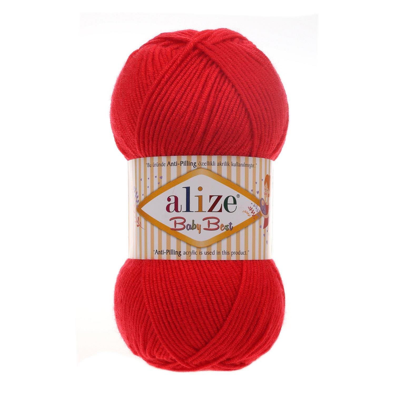 Alize Baby Best Anti Pilling El Örgü İpliği 56 Kırmızı  - 1 ADET