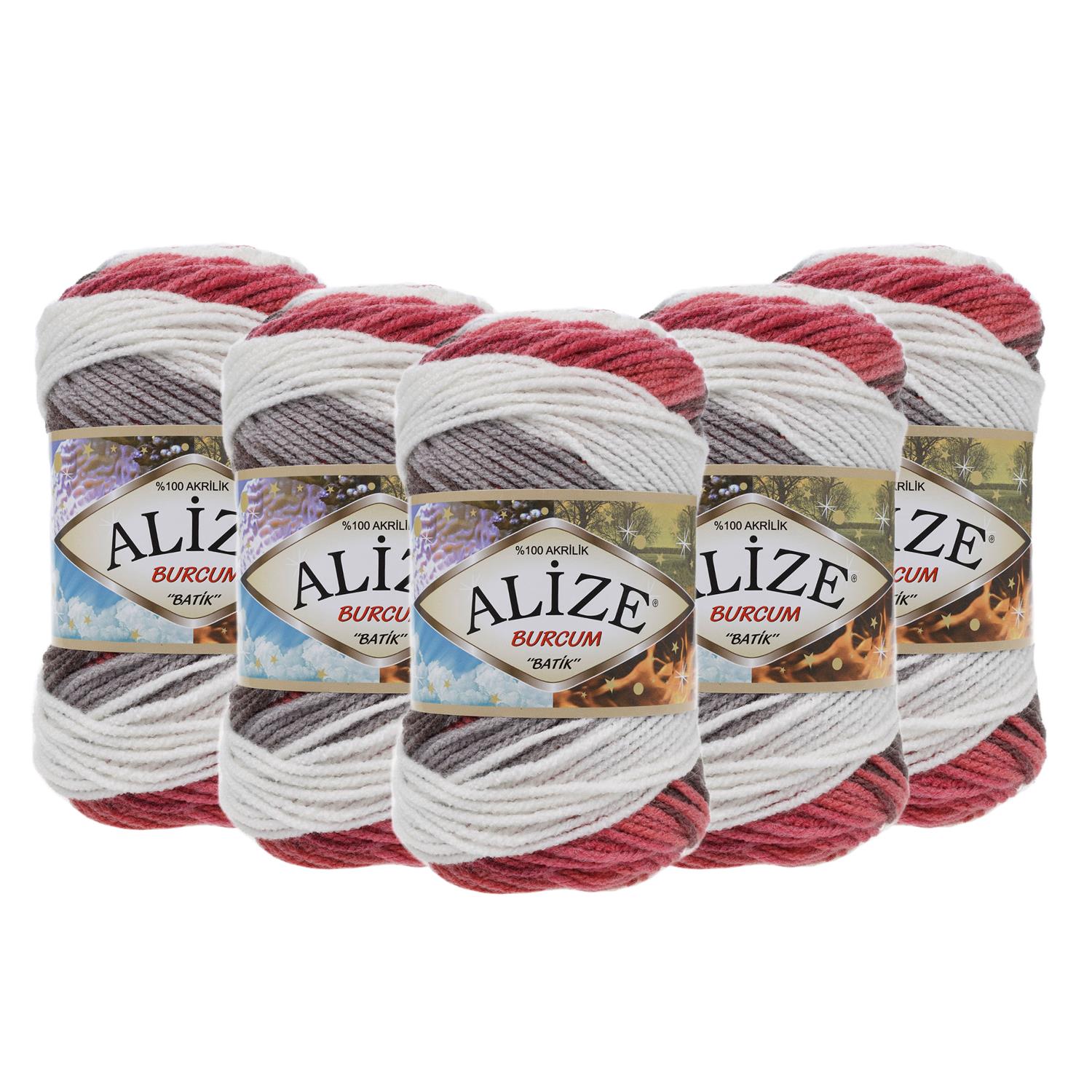 Alize Burcum Batik El Örgü İpliği - 1984 Batik   5 Adet