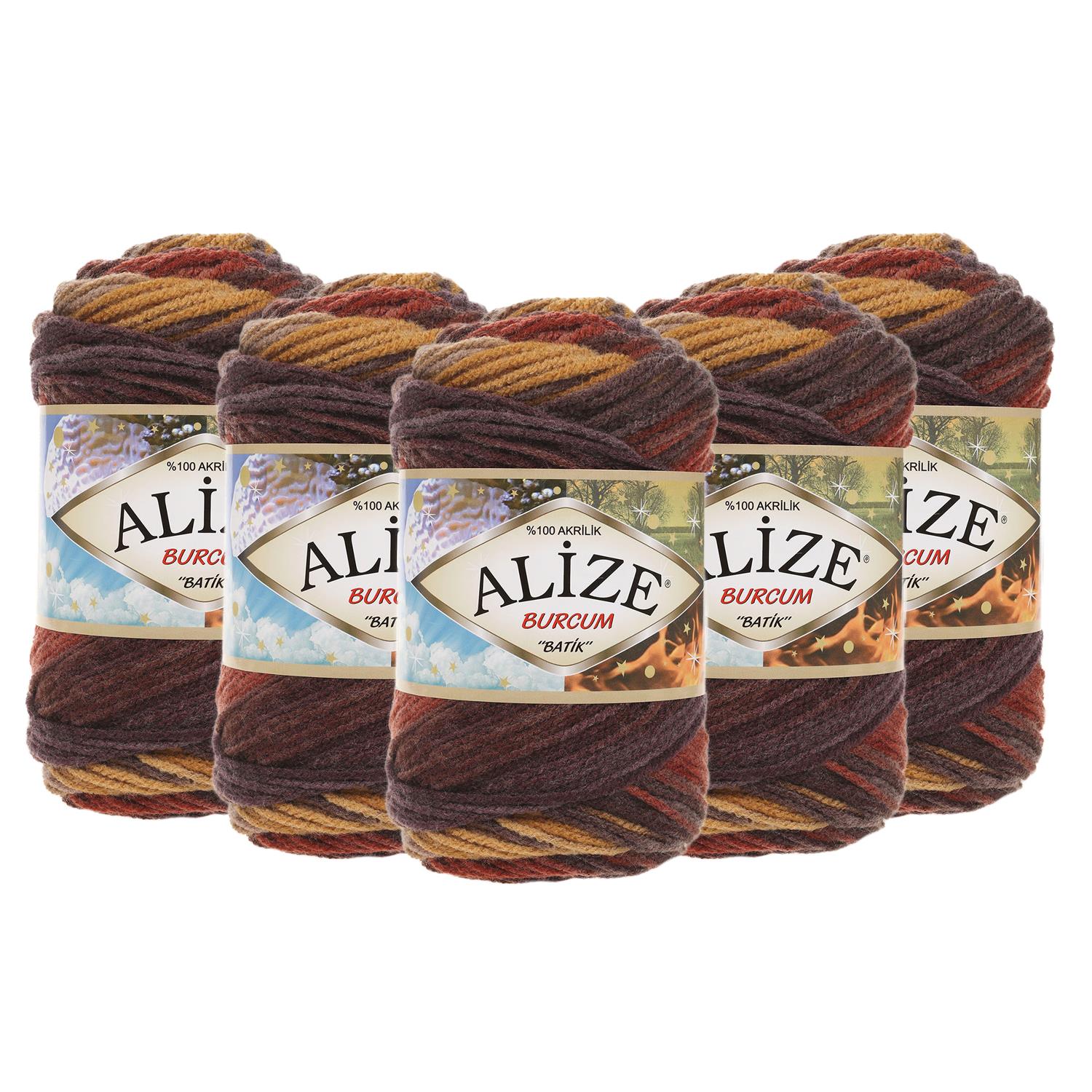 Alize Burcum Batik El Örgü İpliği - 3379 Batik   5 Adet