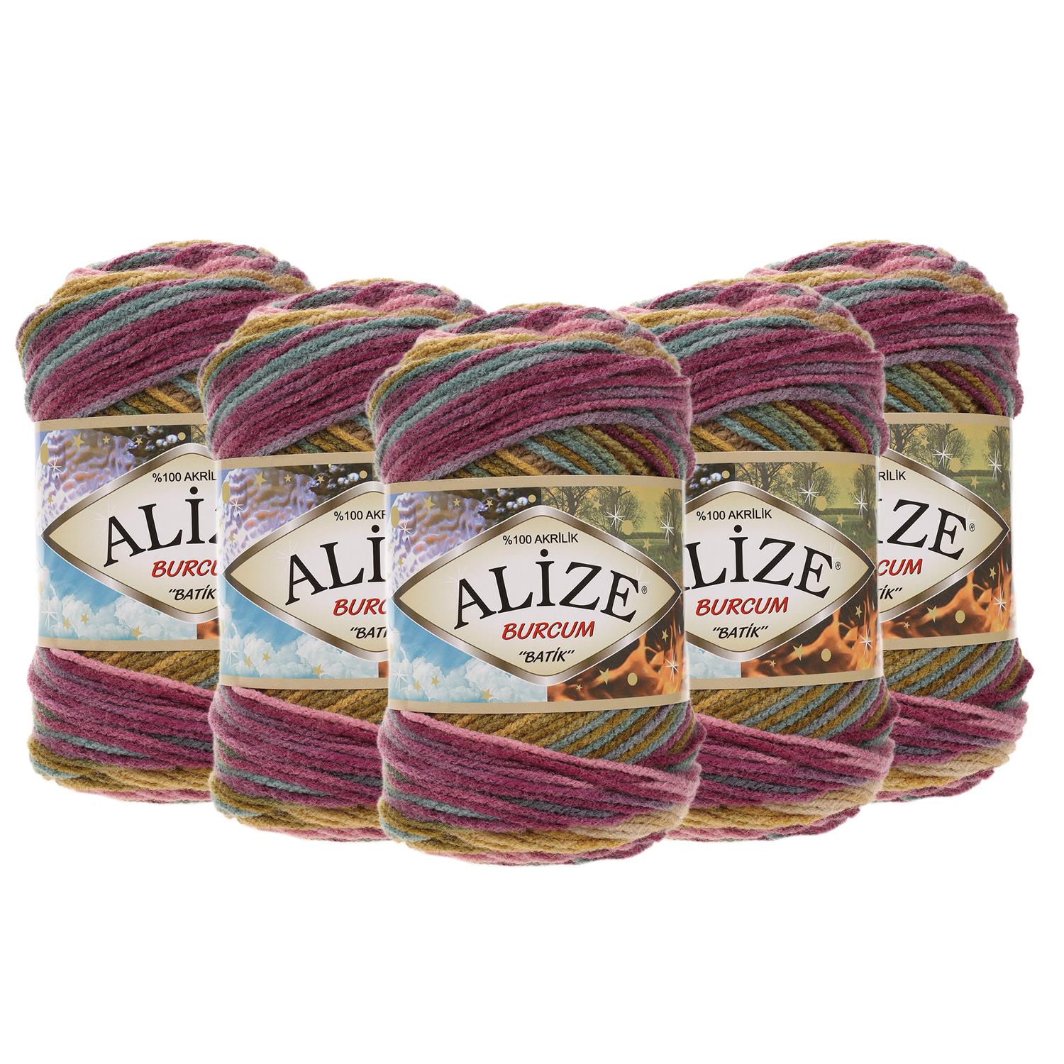 Alize Burcum Batik El Örgü İpliği - 4341 Batik   5 Adet