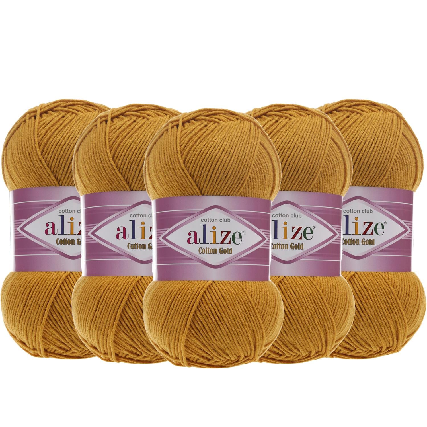Alize Cotton Gold El Örgü İpliği - 02 Hardal   5 Adet