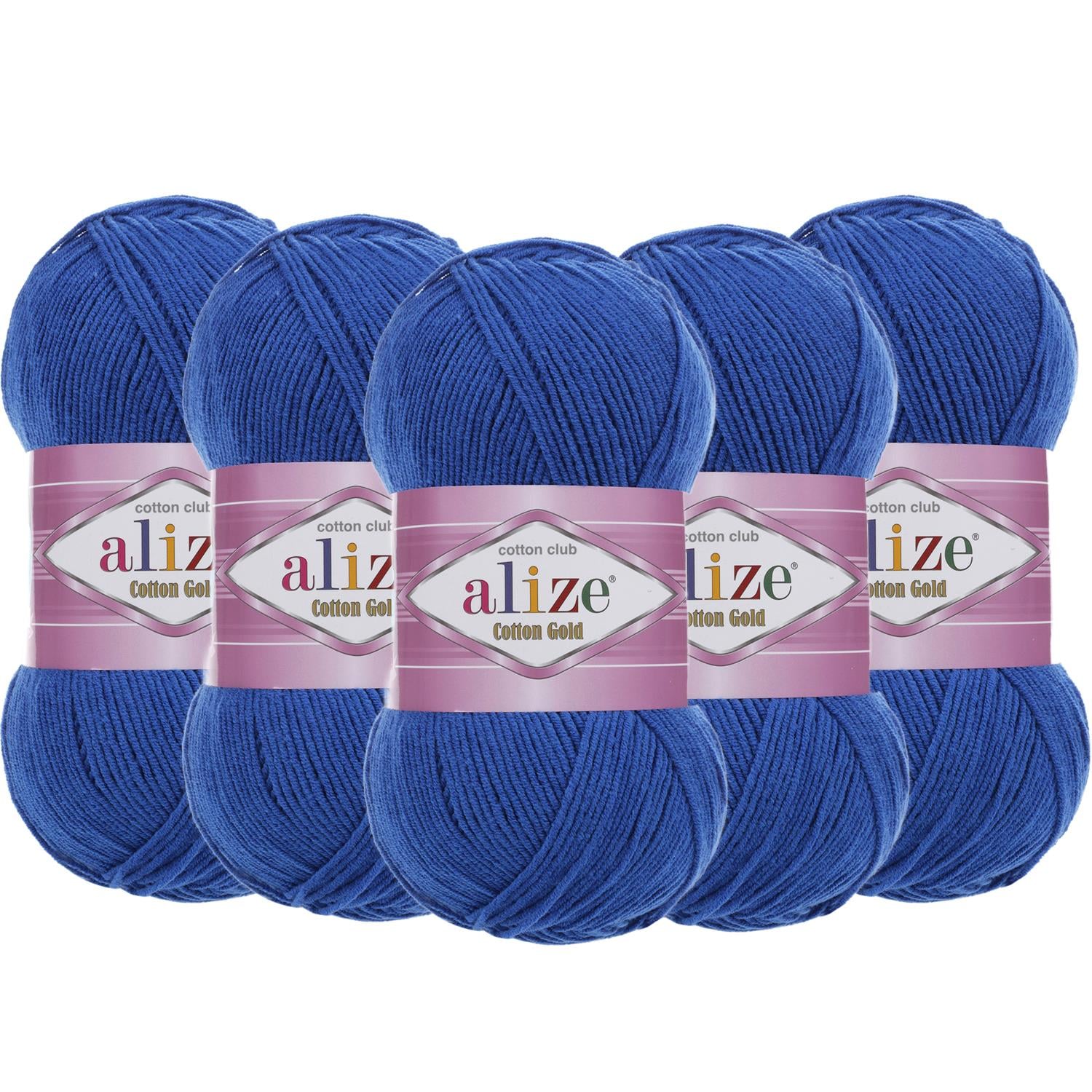 Alize Cotton Gold El Örgü İpliği - 141 Saks Mavi   5 Adet