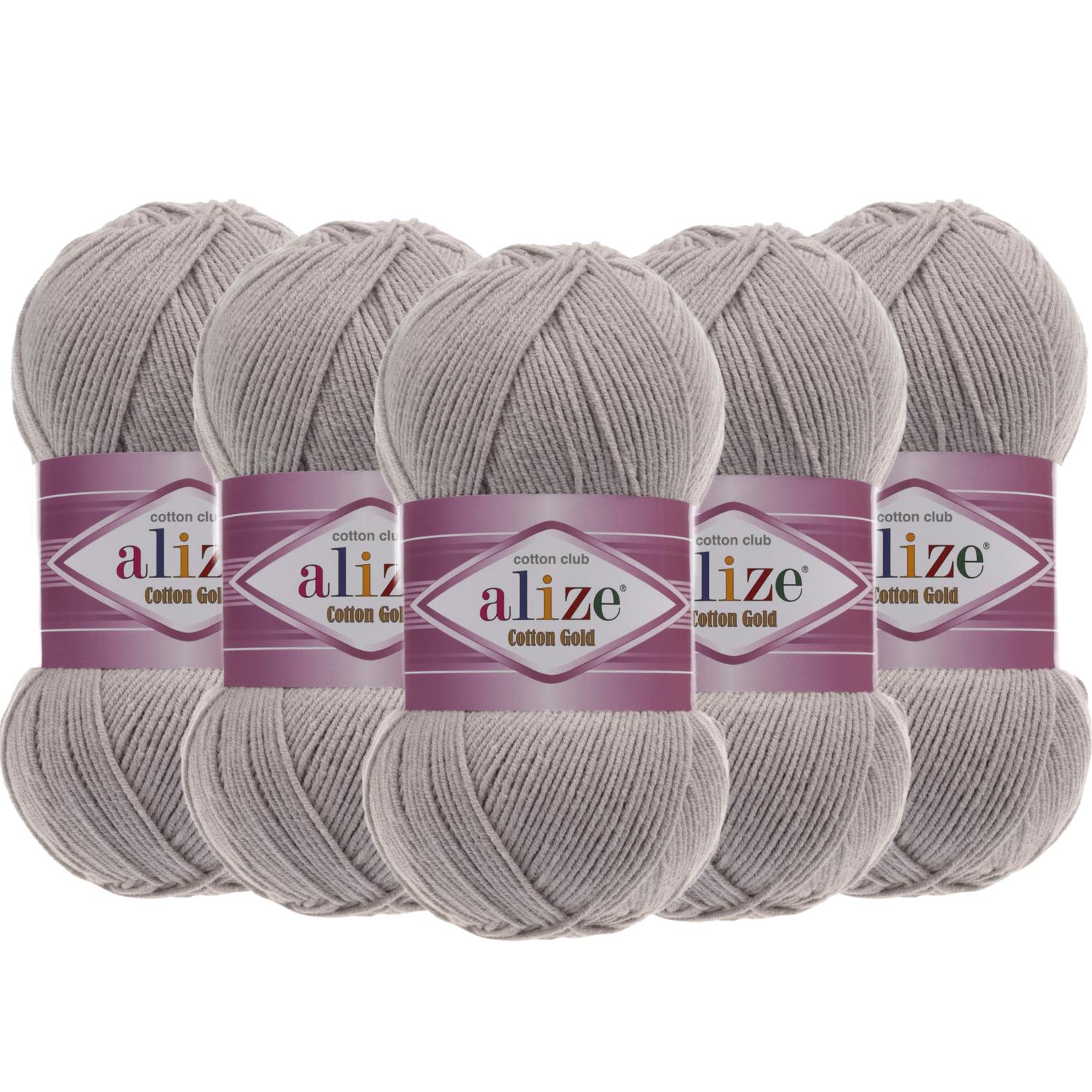 Alize Cotton Gold El Örgü İpliği - 200 Açık Gri   5 Adet