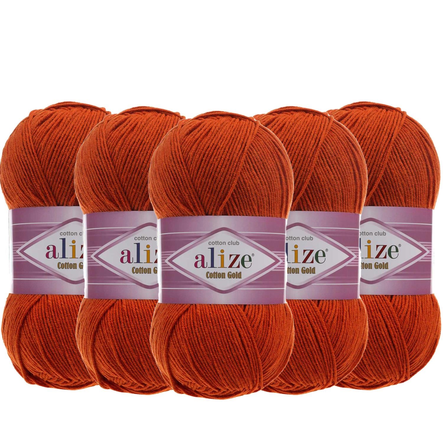 Alize Cotton Gold El Örgü İpliği - 36 Kiremit   5 Adet