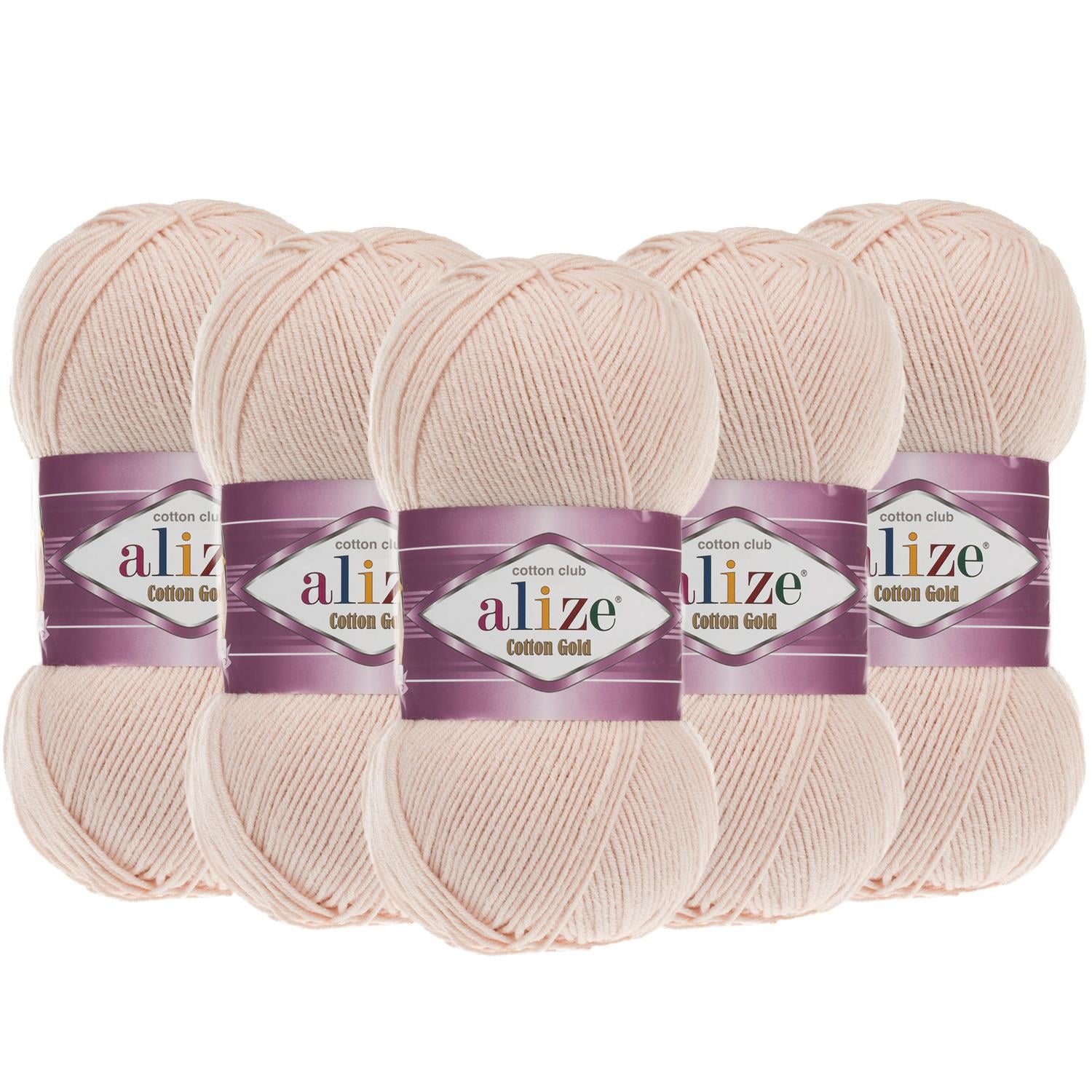 Alize Cotton Gold El Örgü İpliği - 382 Açık Şeftali   5 Adet