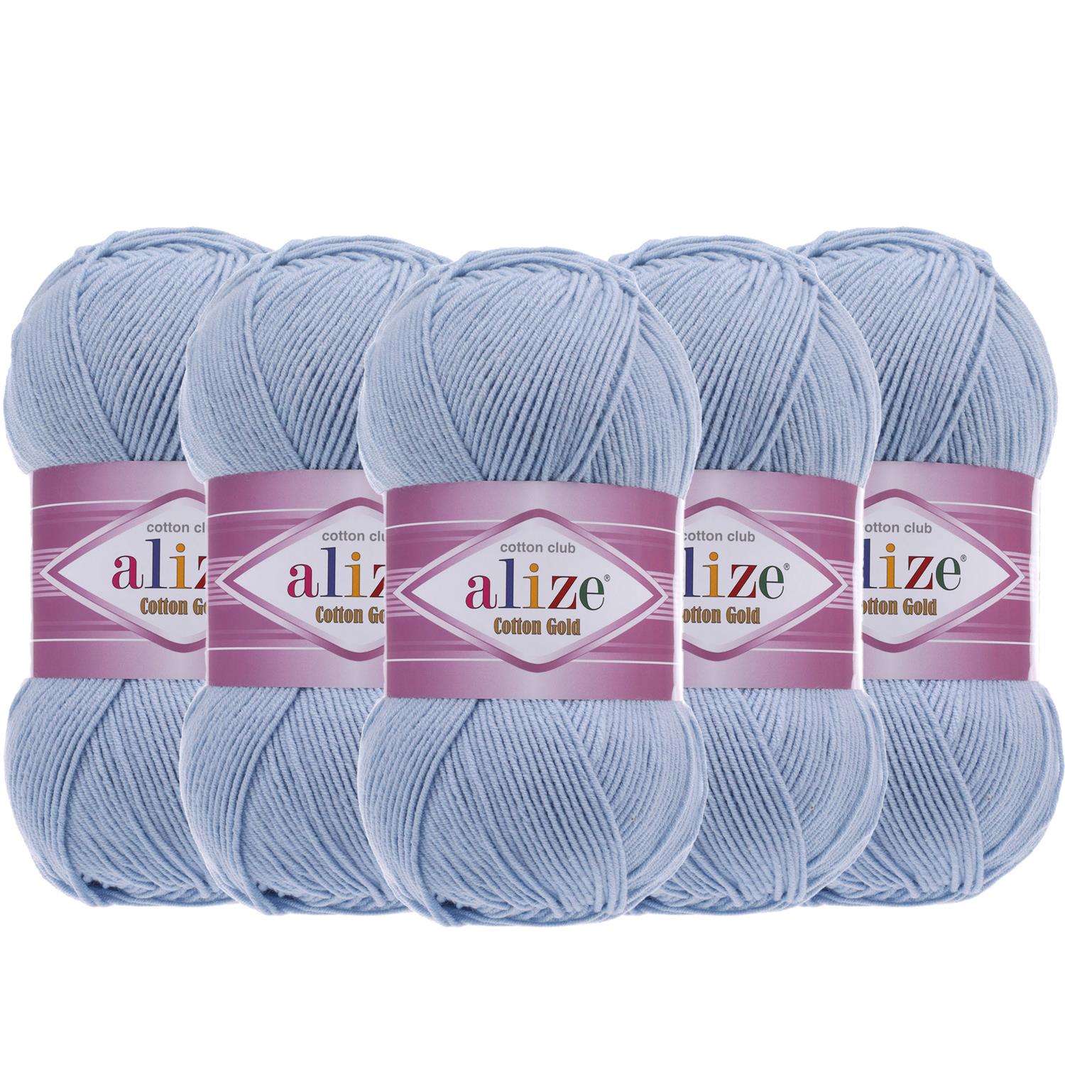 Alize Cotton Gold El Örgü İpliği - 40 Mavi   5 Adet