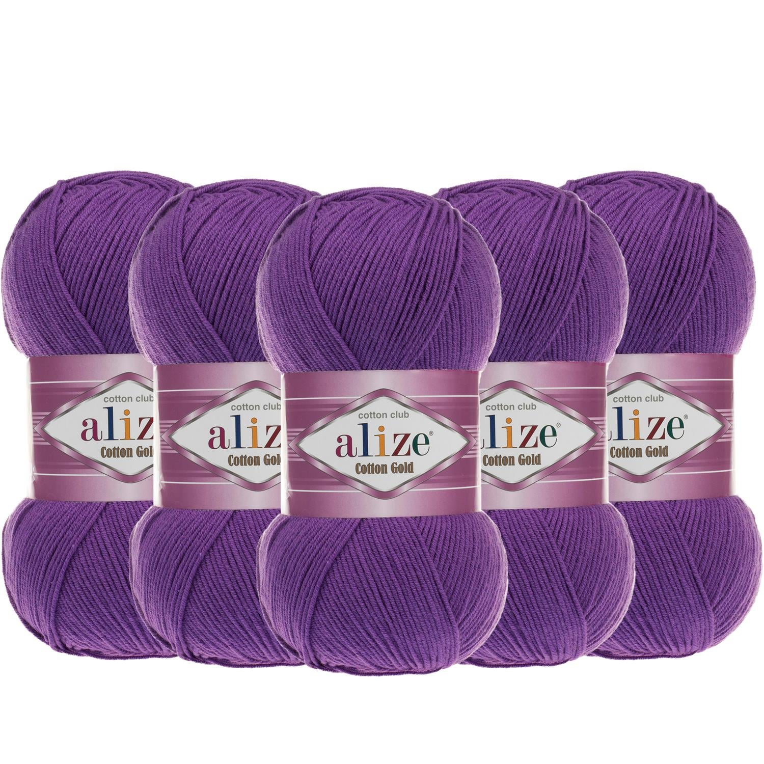 Alize Cotton Gold El Örgü İpliği - 44 Mor   5 Adet