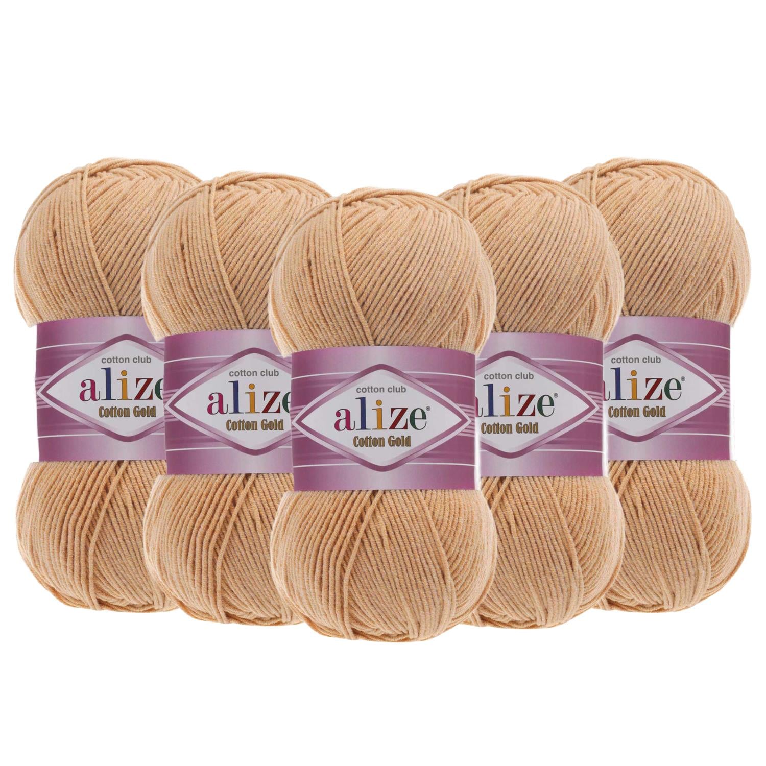 Alize Cotton Gold El Örgü İpliği - 446 Küllü Pudra   5 Adet