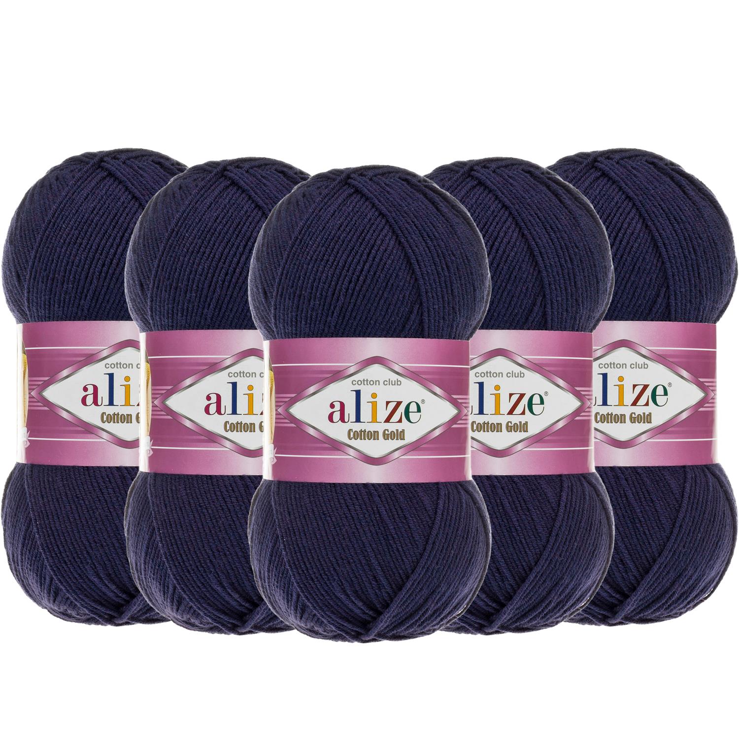 Alize Cotton Gold El Örgü İpliği - 58 Lacivert   5 Adet