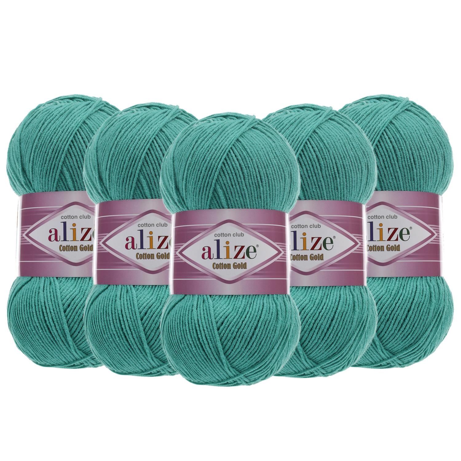 Alize Cotton Gold El Örgü İpliği - 610 Yeşil   5 Adet