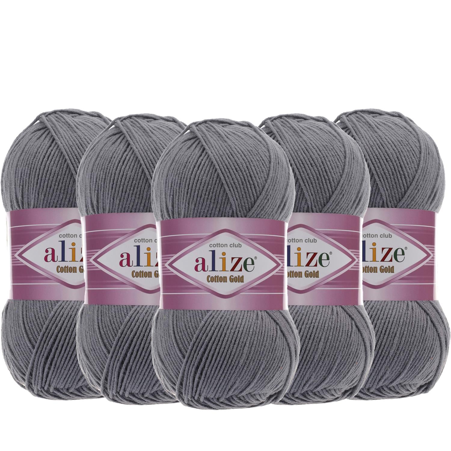 Alize Cotton Gold El Örgü İpliği - 87 Gri   5 Adet