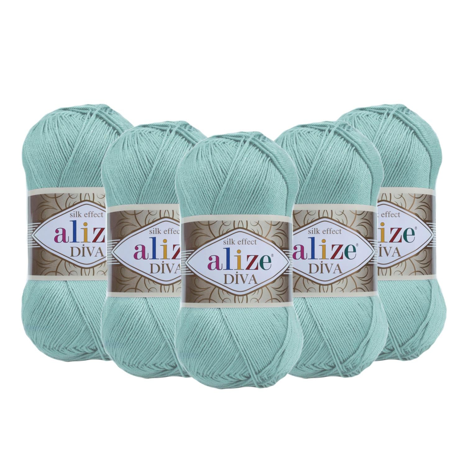 Alize Diva El Örgü İpliği - 463 Mint   5 Adet