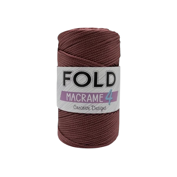 Fold Yarn 4 No Polyester Makrome İp 200gr 3mm 096 Gül Kurusu  - 1 ADET