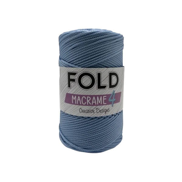 Fold Yarn 4 No Polyester Makrome İp 200gr 3mm 220 Bebe Mavi  - 1 ADET
