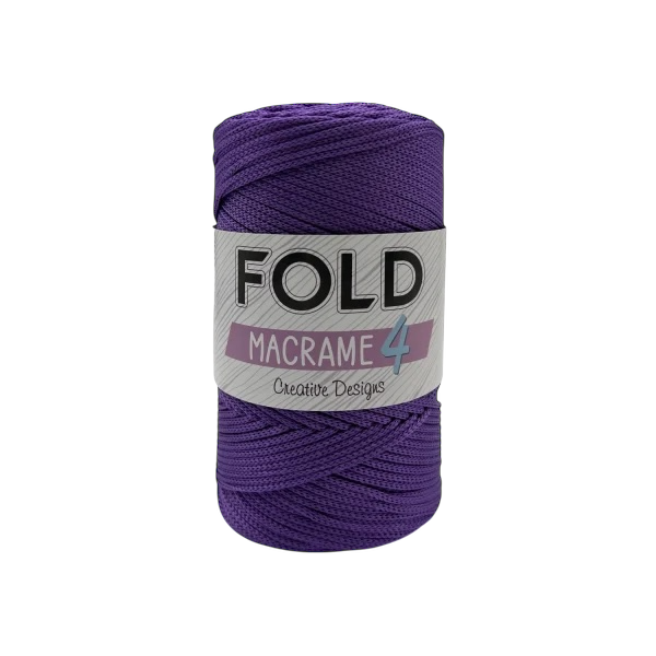 Fold Yarn 4 No Polyester Makrome İp 200gr 3mm 141 Mor  - 1 ADET