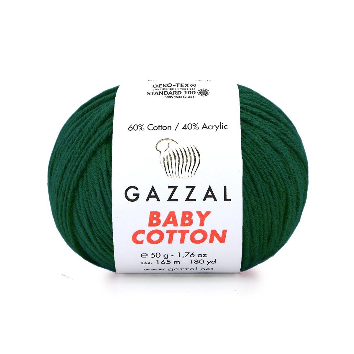 Gazzal Baby Cotton El Örgü İpliği 50gr 3467 Zümrüt  - 1 ADET