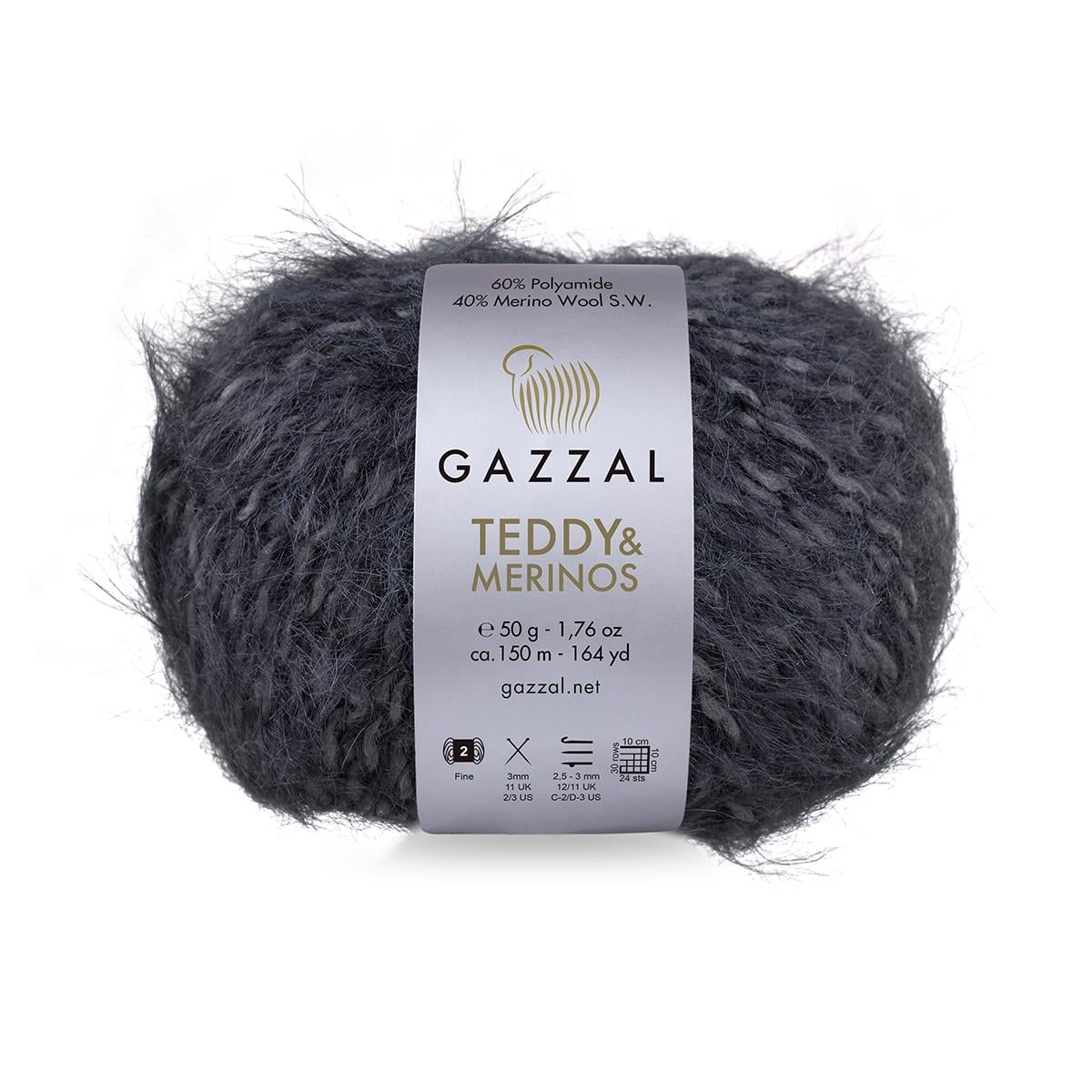 Gazzal Teddy El Örgü İpliği 50gr 6537 Antrasit - 1 ADET