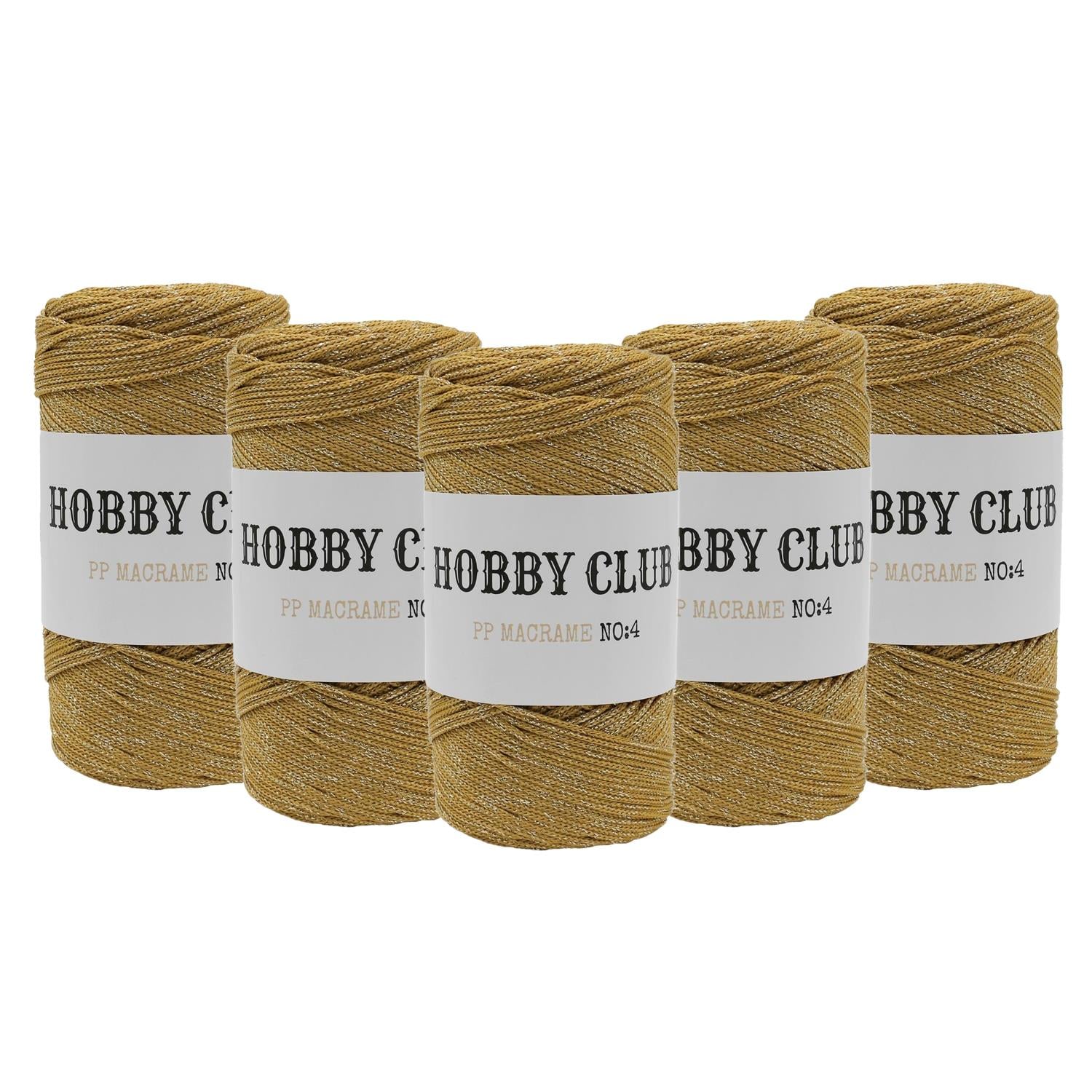 Hobby Club Simli Polyester Makrome 200gr 3mm - 050 Gold   5 Adet