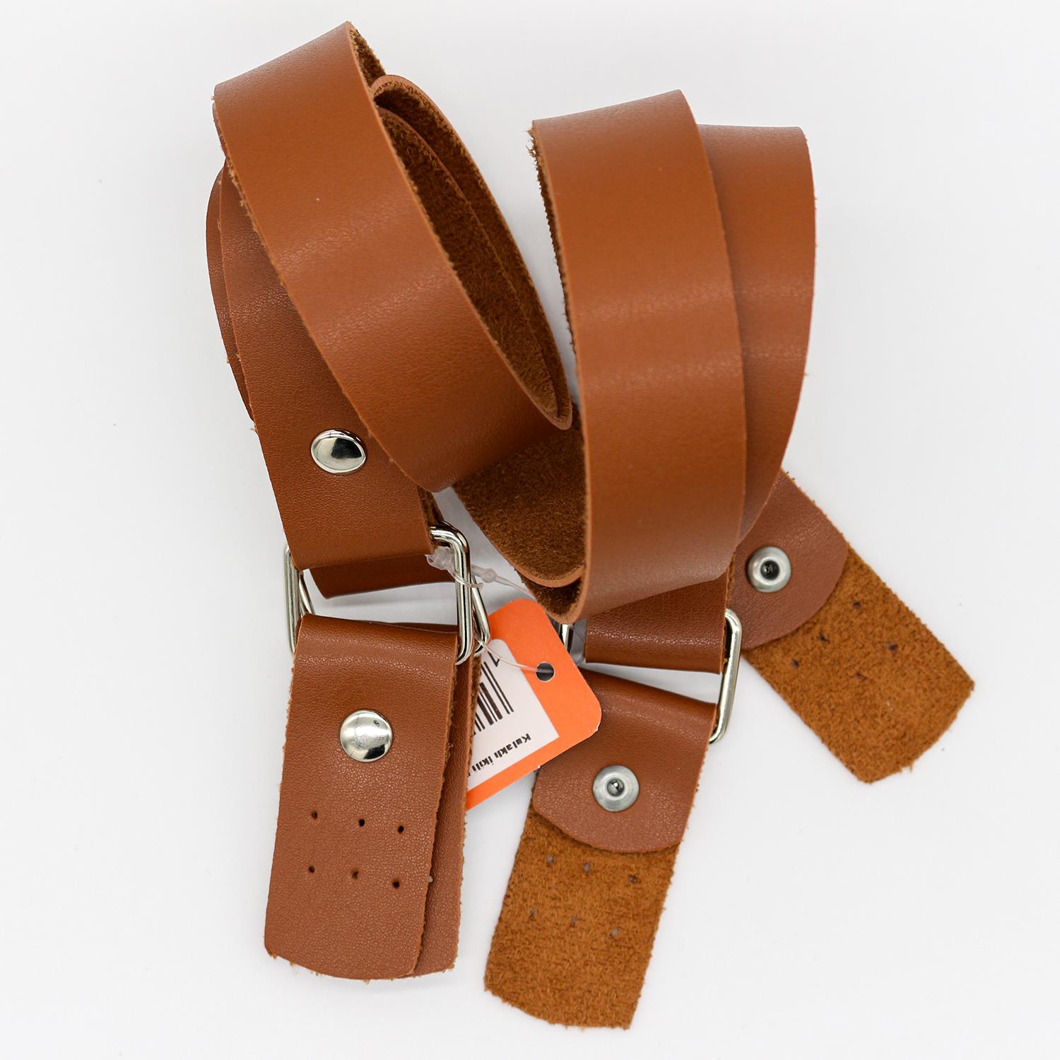 Kulaklı İkili Deri Çanta Sapı 23mm x 65cm Taba 