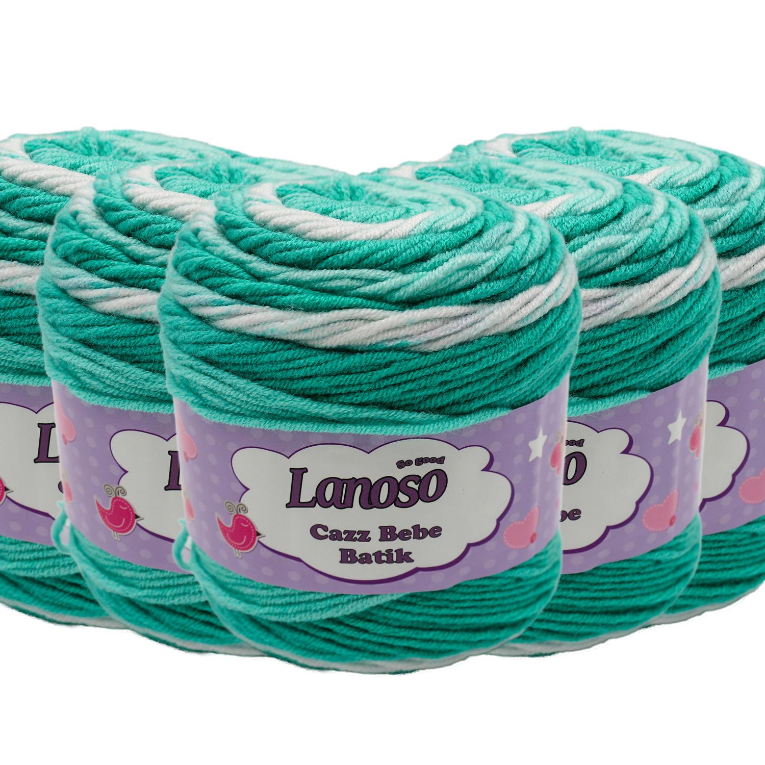 Lanoso Cazz Bebe Batik El Örgü İpliği - 764 Batik   5 Adet