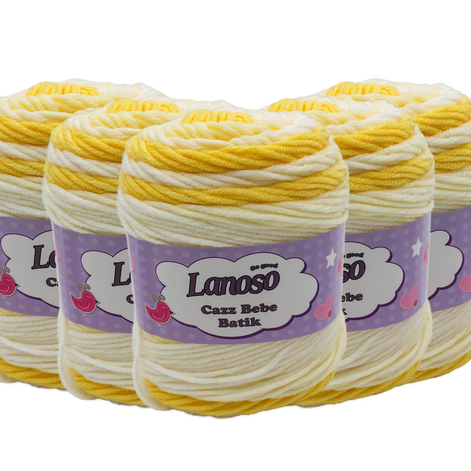 Lanoso Cazz Bebe Batik El Örgü İpliği - 765 Batik   5 Adet