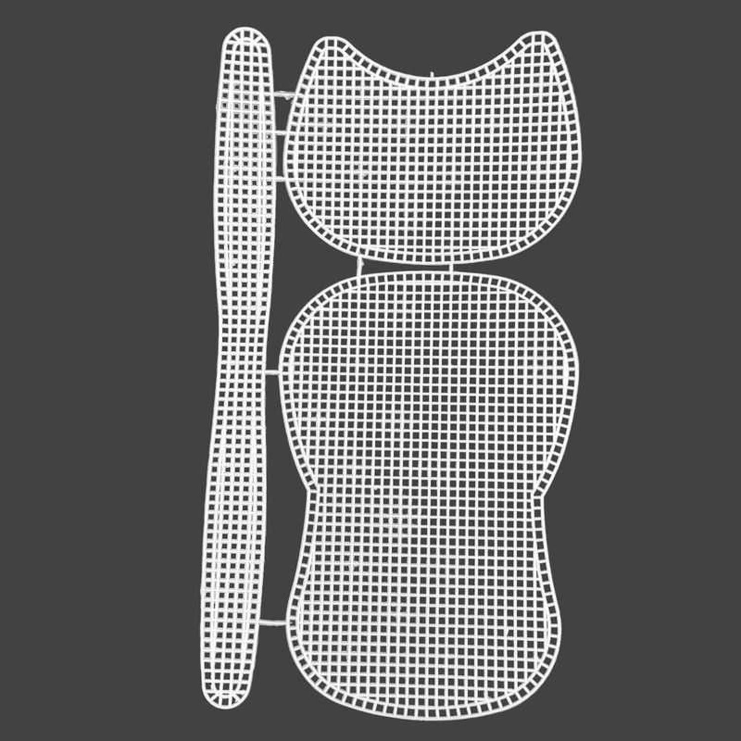 Plastik Çanta Kanvası Kedi Model [41cmx18.5cm] - Beyaz