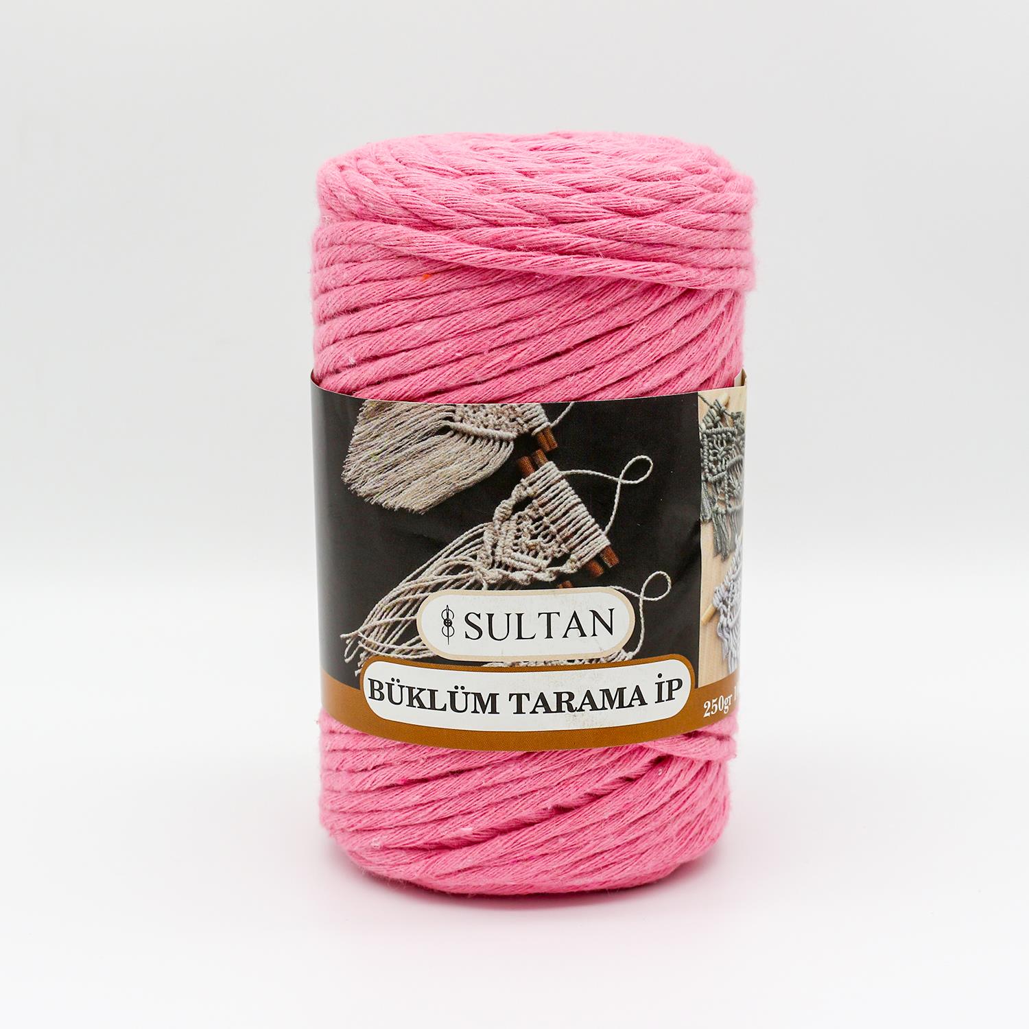 Tarama Makrome İp 250gr|3mm T008 Şeker Pembe