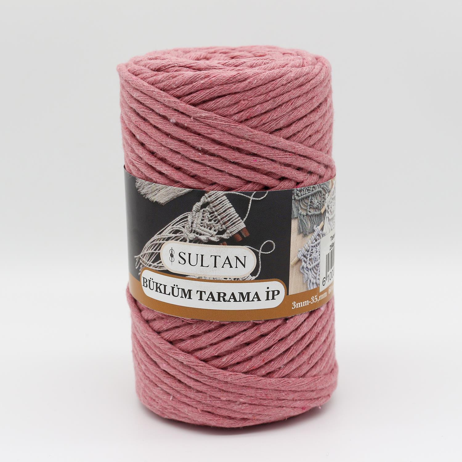 Tarama Makrome İp 250gr|3mm T009 Gül Kurusu