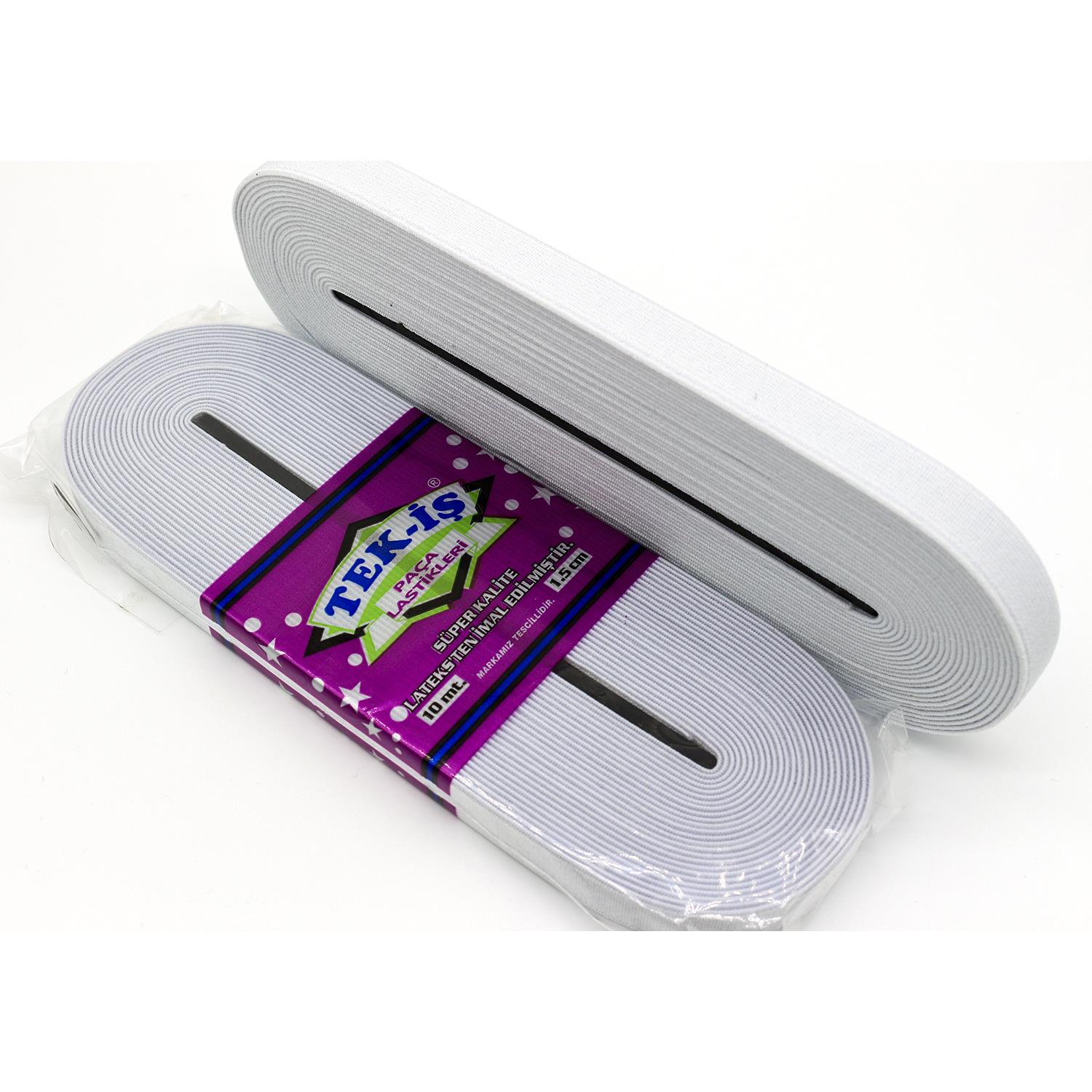 TEK-İŞ Paça Lastiği 1.5cm | Beyaz