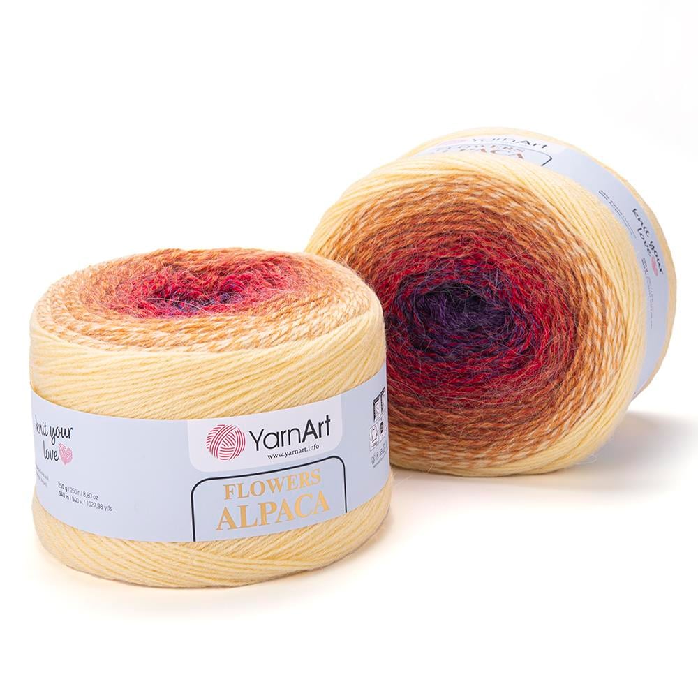 YarnArt Alpaca Flowers El Örgü İpliği 250gr 418 Çok Renkli  - 1 ADET