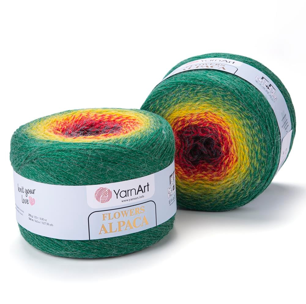 YarnArt Alpaca Flowers El Örgü İpliği 250gr 430 Çok Renkli  - 1 ADET