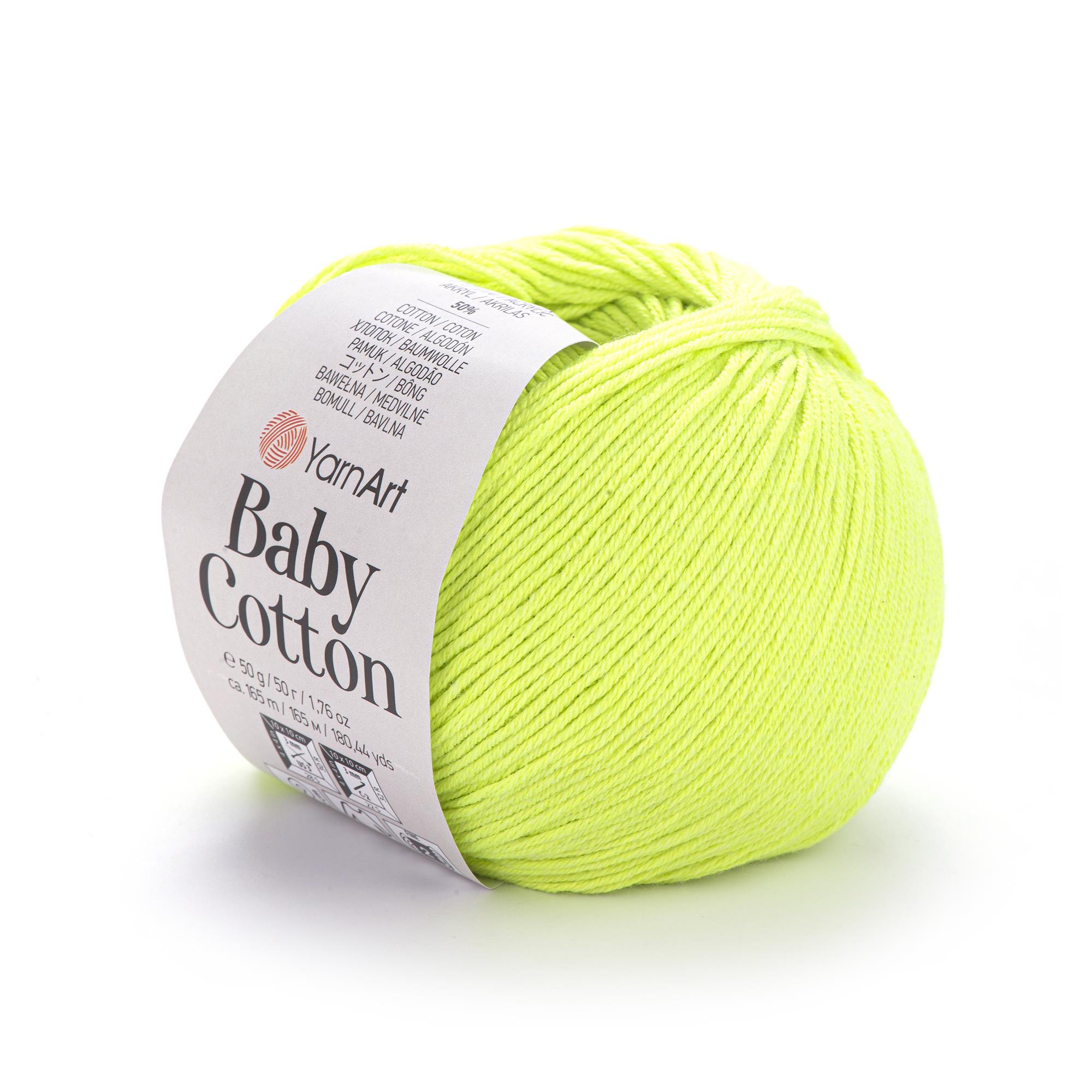 YarnArt Baby Cotton El Örgü İpliği 50gr 430 Neon Yeşil  - 1 ADET