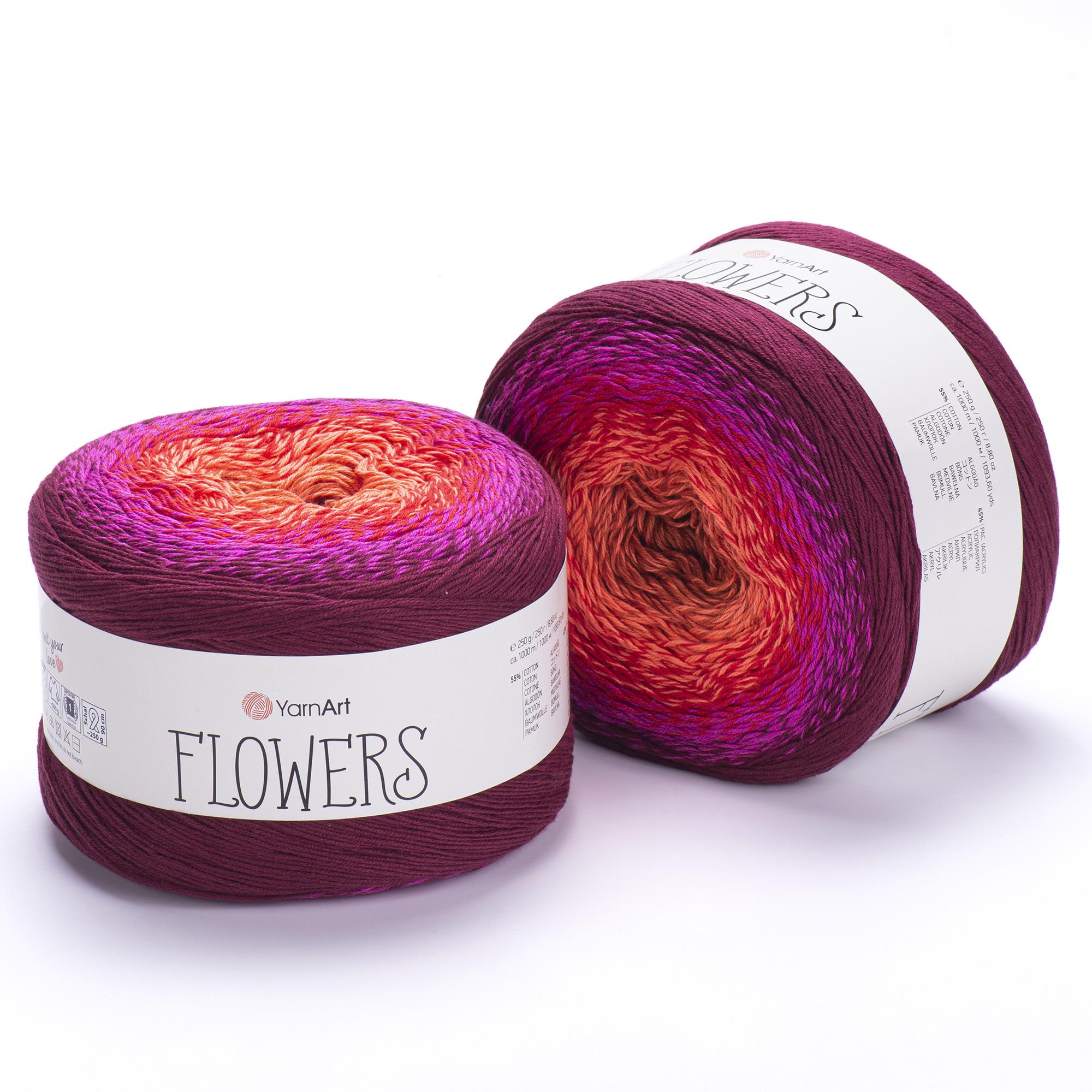 YarnArt Flowers El Örgü İpliği 250gr 310 Çok Renkli  - 1 ADET