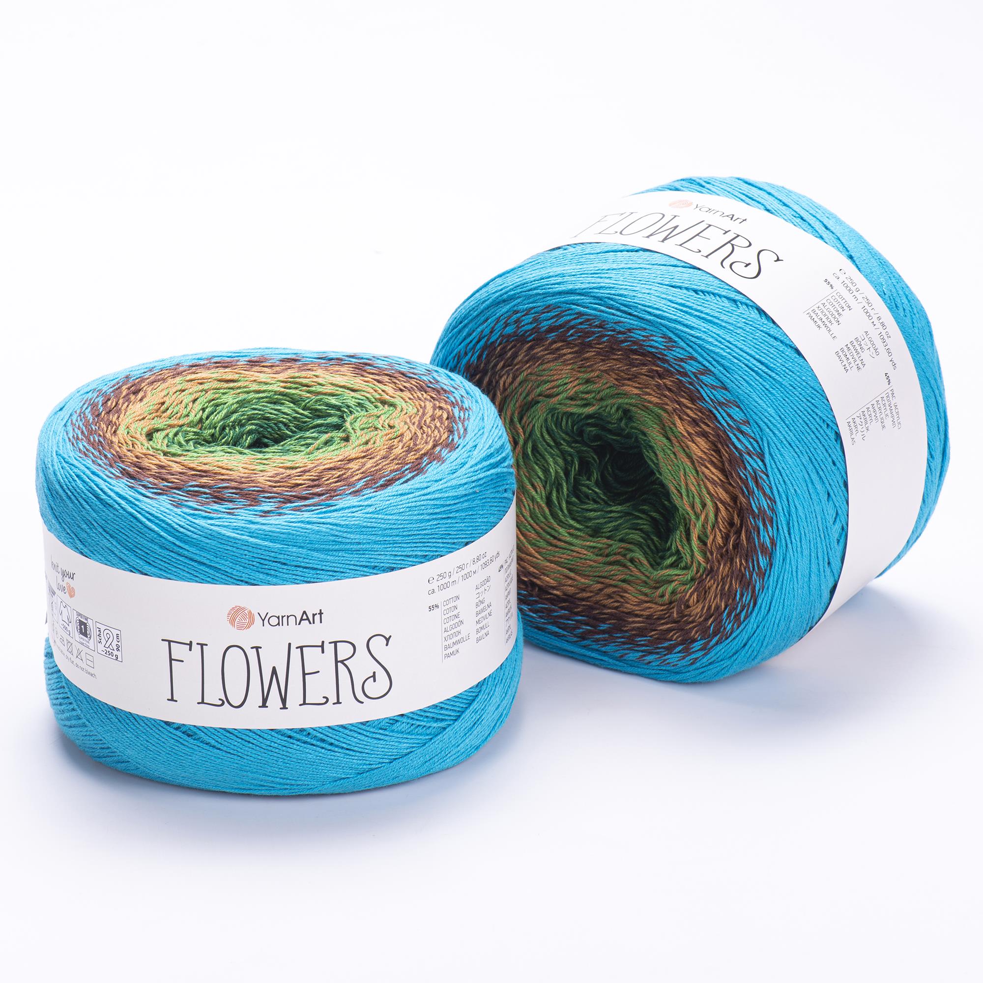 YarnArt Flowers El Örgü İpliği 250gr 314 Çok Renkli  - 1 ADET