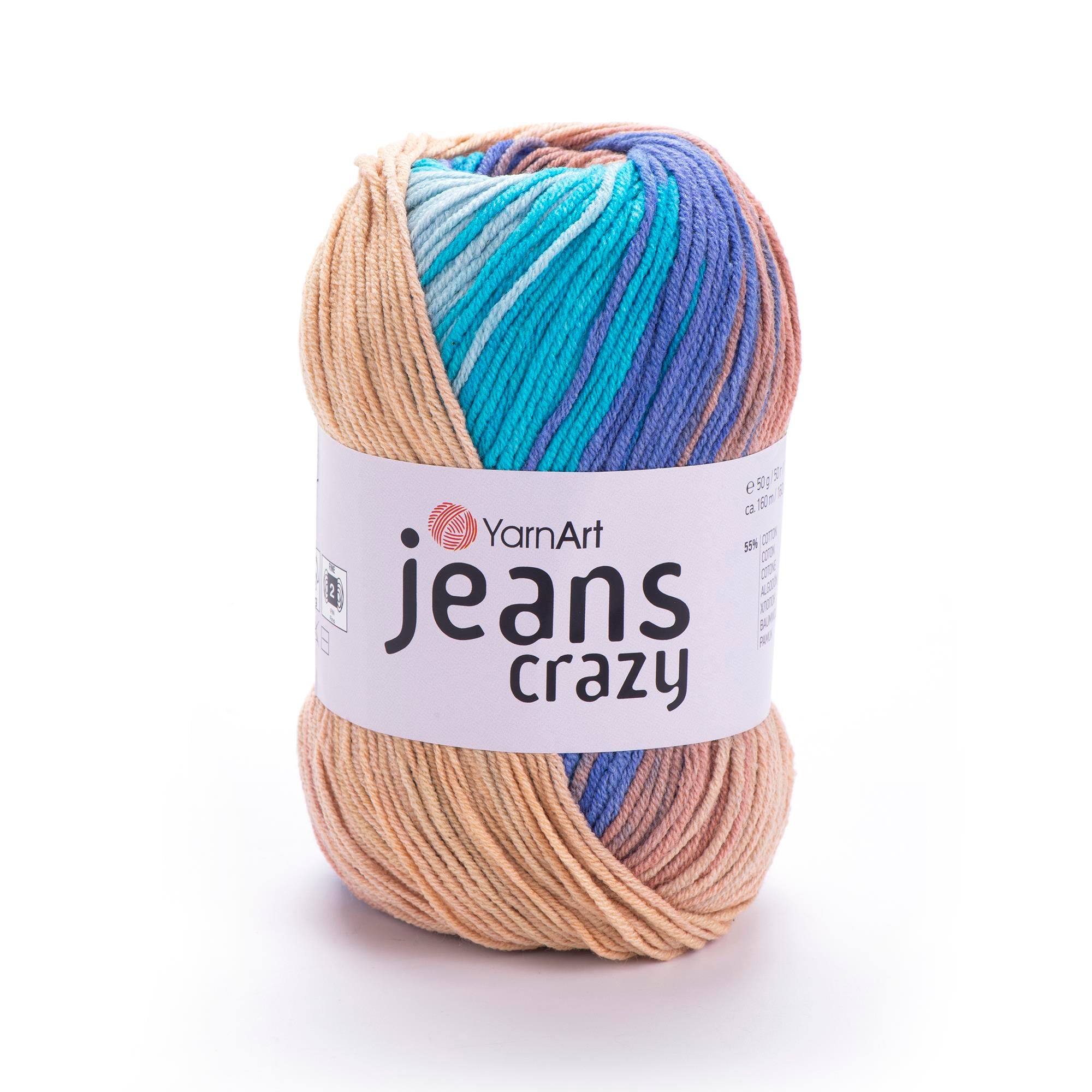 YarnArt Jeans Crazy El Örgü İpliği 50gr 8207 Çok Renkli  - 1 ADET