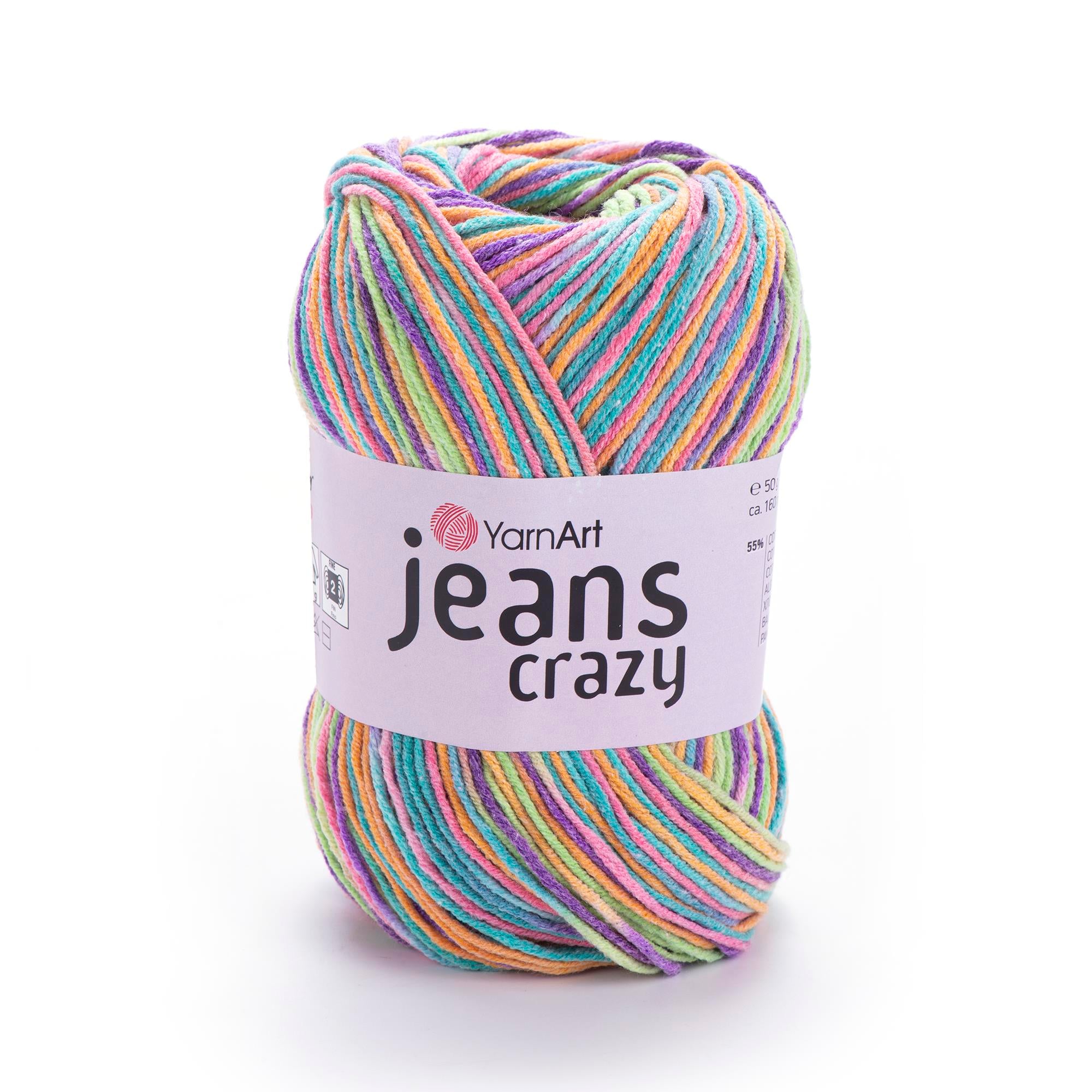 YarnArt Jeans Crazy El Örgü İpliği 50gr 8215 Çok Renkli  - 1 ADET