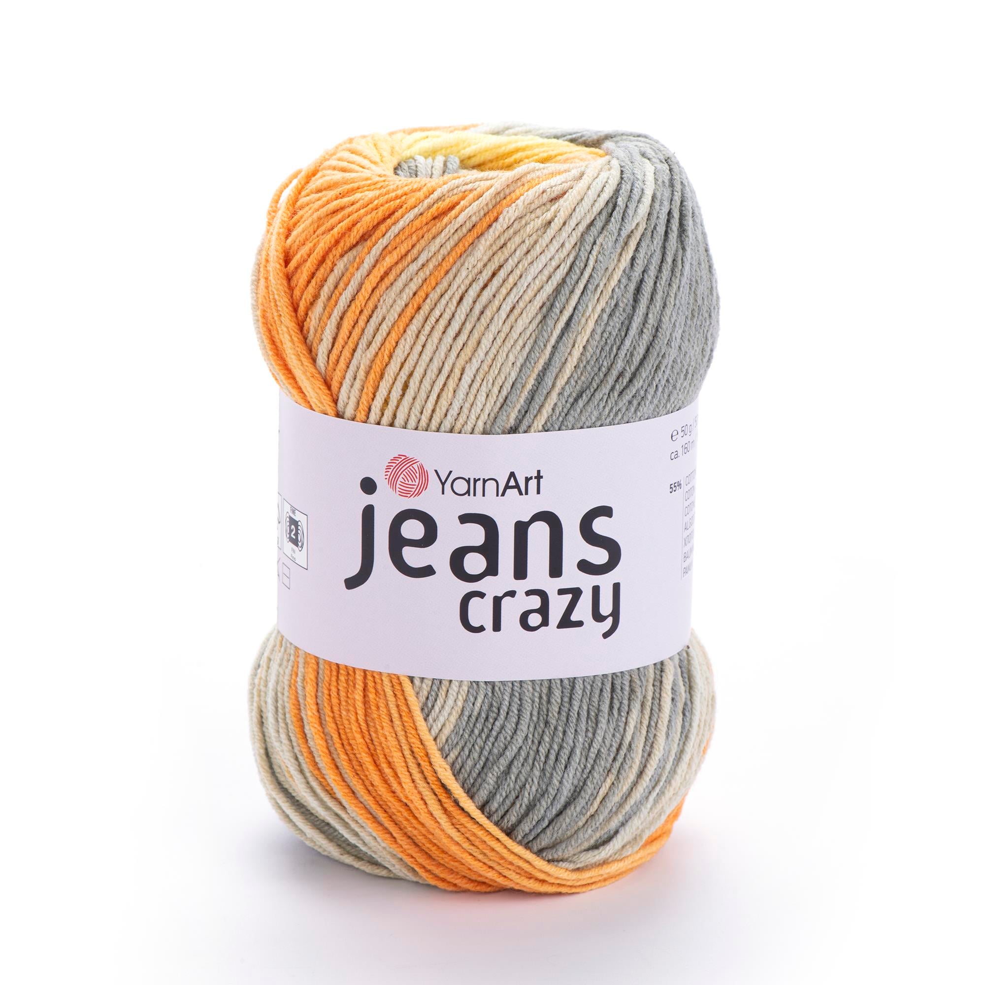 YarnArt Jeans Crazy El Örgü İpliği 50gr 8210 Çok Renkli  - 1 ADET