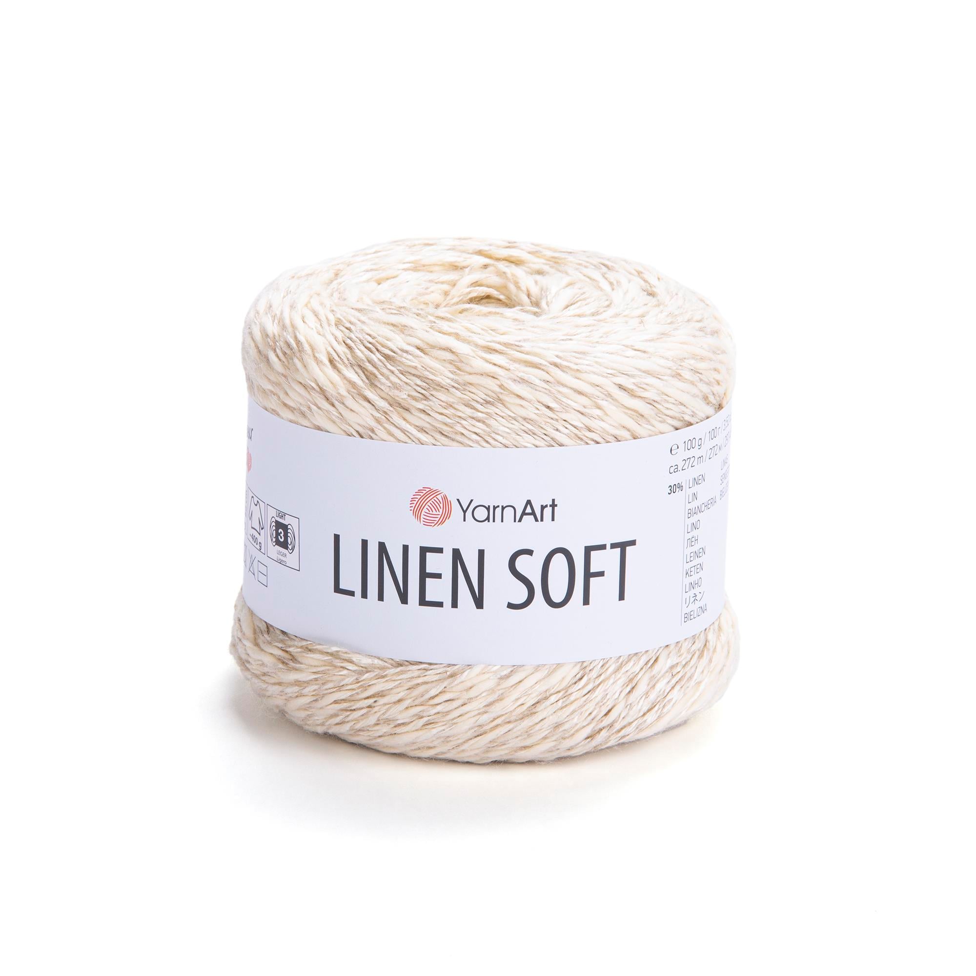 YarnArt Linen Soft El Örgü İpliği 7302 Krem - 1 ADET