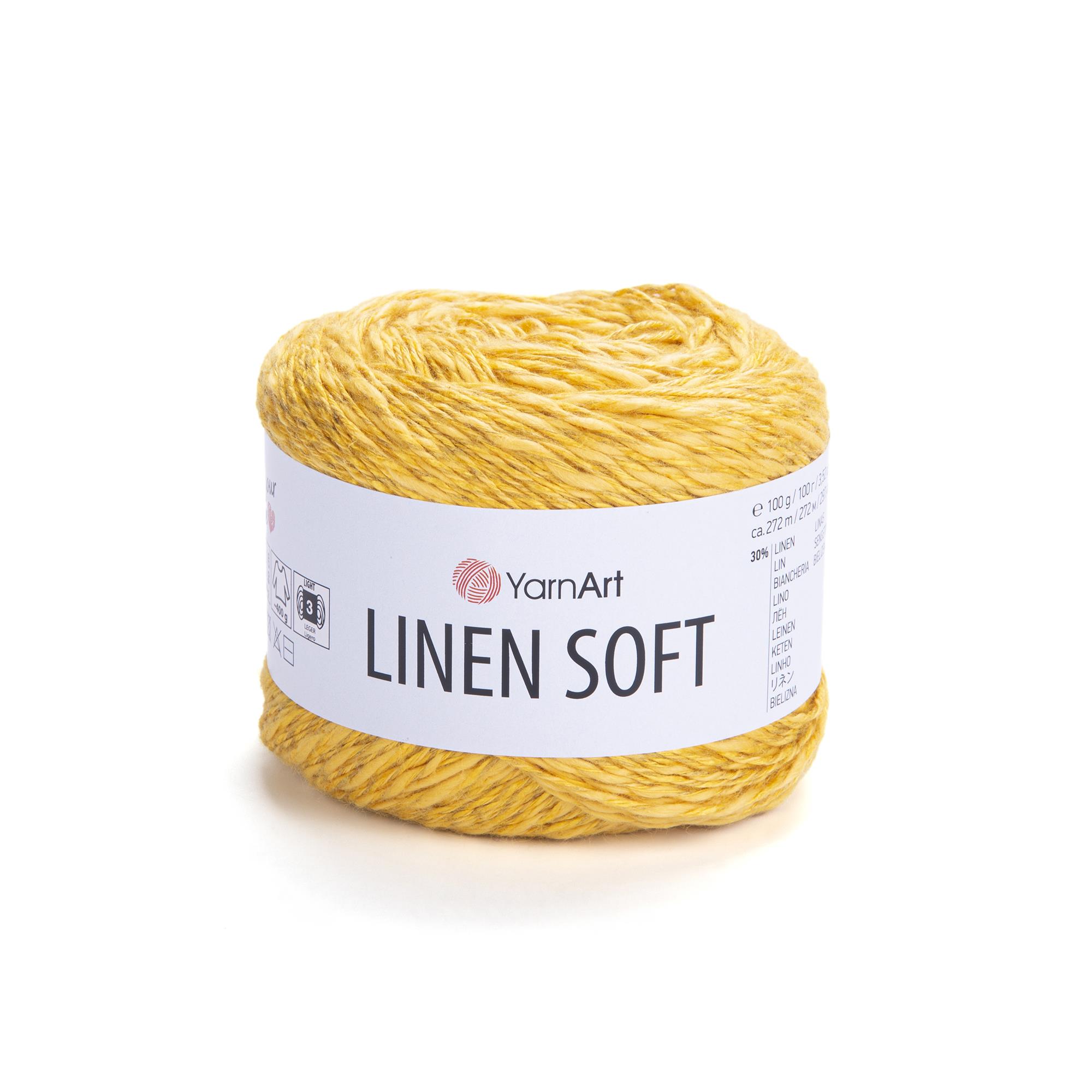 YarnArt Linen Soft El Örgü İpliği 7306 Sarı - 1 ADET