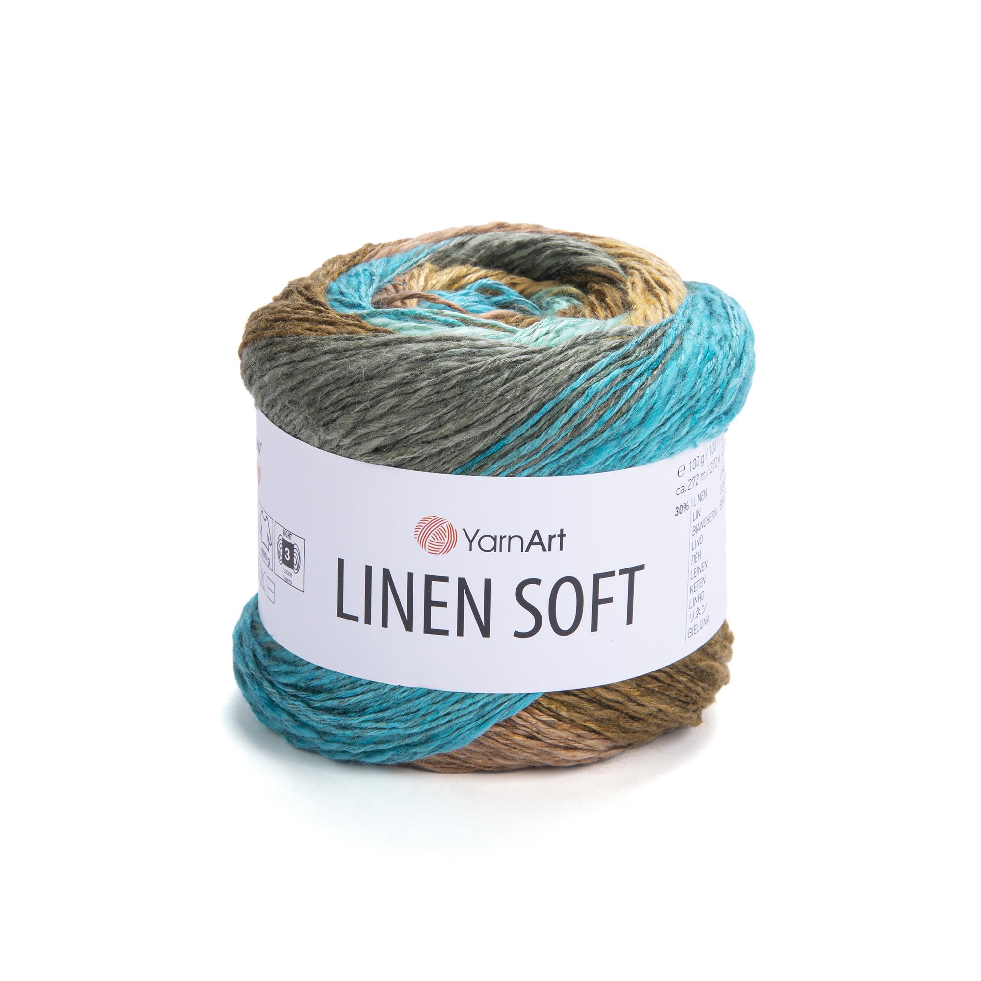 YarnArt Linen Soft El Örgü İpliği 7409 Çok Renkli - 1 ADET
