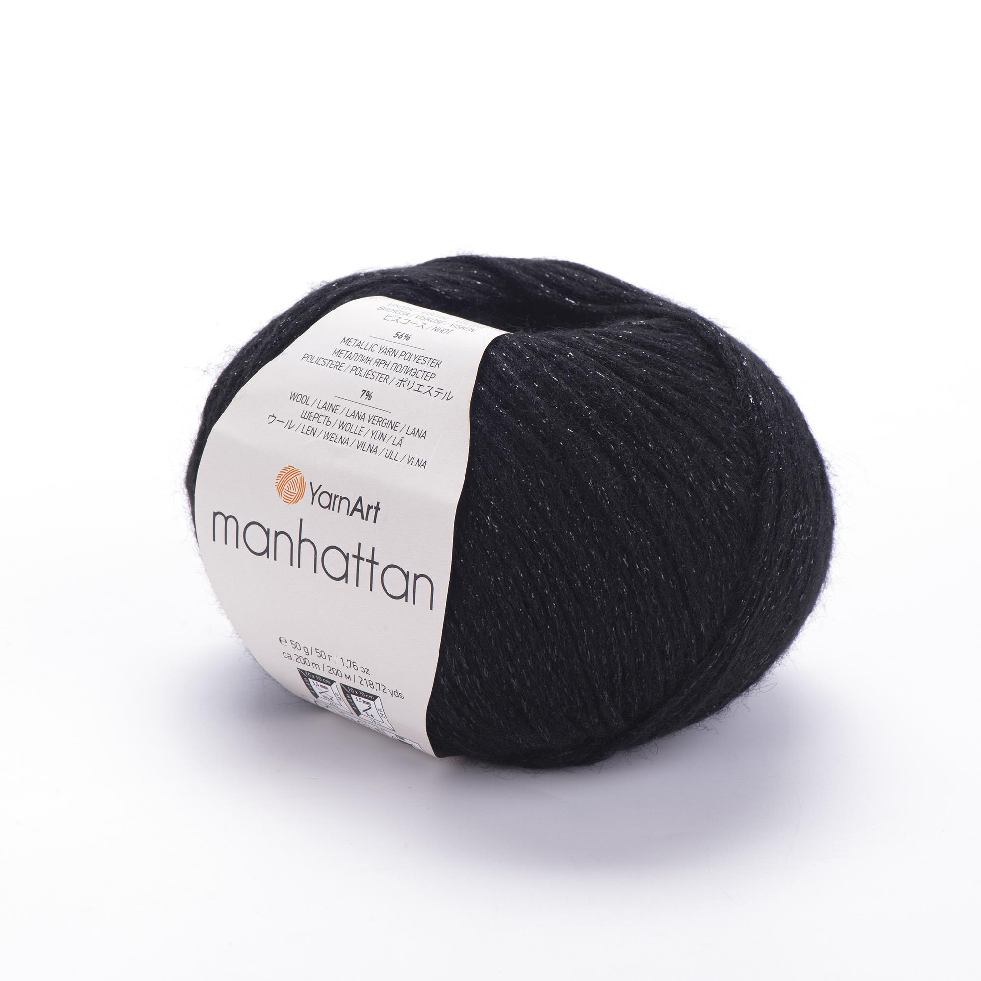 YarnArt Manhattan El Örgü İpliği 50gr 916 Siyah  - 1 ADET