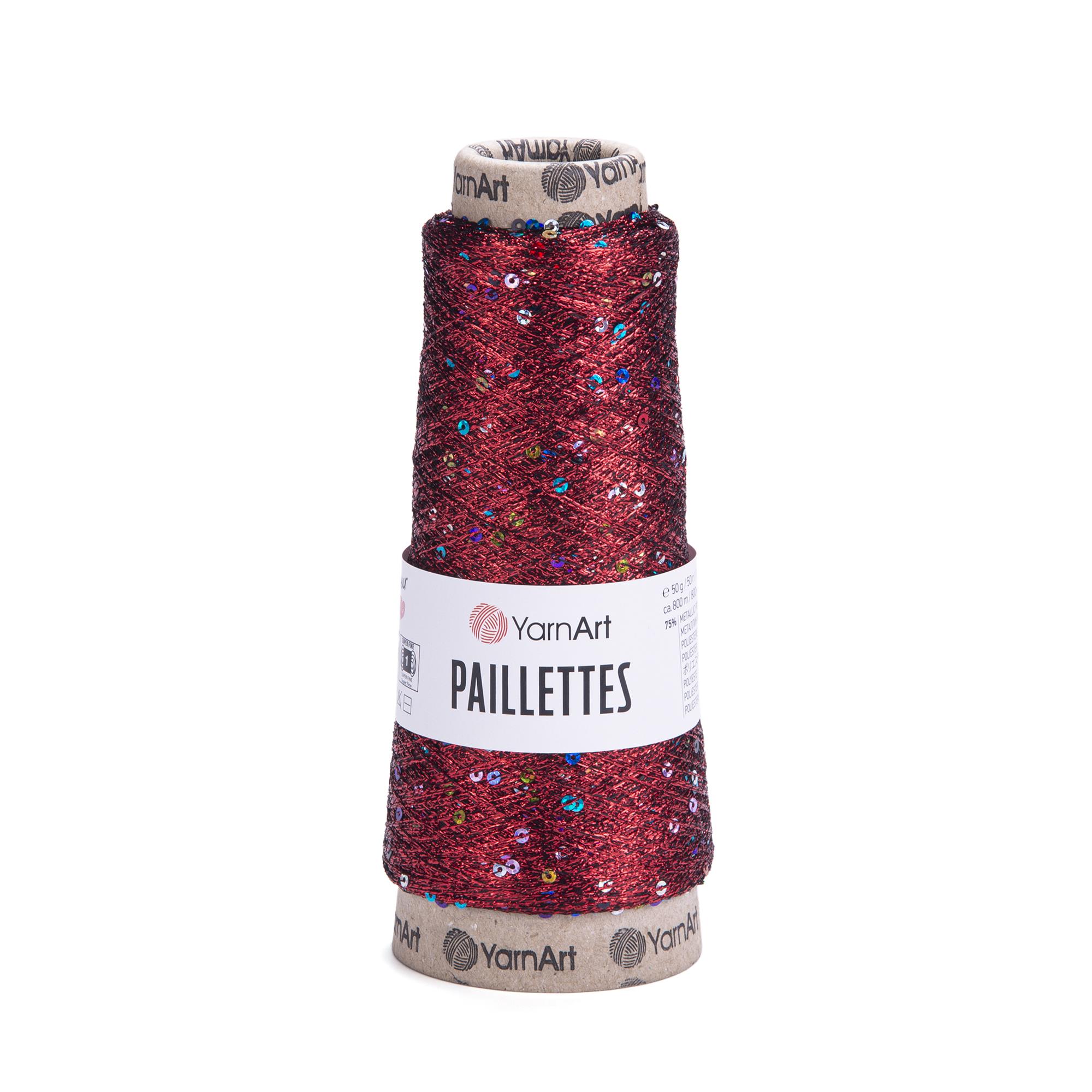 YarnArt Paillettes El Örgü İpliği 50gr 800mt 8006 Kırmızı  - 1 ADET