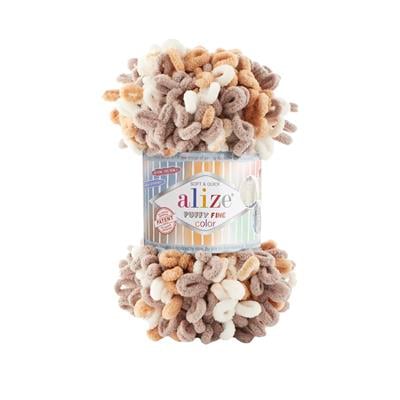 Alize Puffy Fine Color El Örgü İpliği 6403 Çok Renkli  - 1 ADET