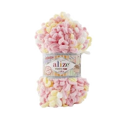 Alize Puffy Fine Color El Örgü İpliği 6367 Çok Renkli  - 1 ADET