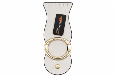 Büyük Tokalı Çanta Kapağı Luxury Suni Deri 19x7 cm Krem - 1 ADET