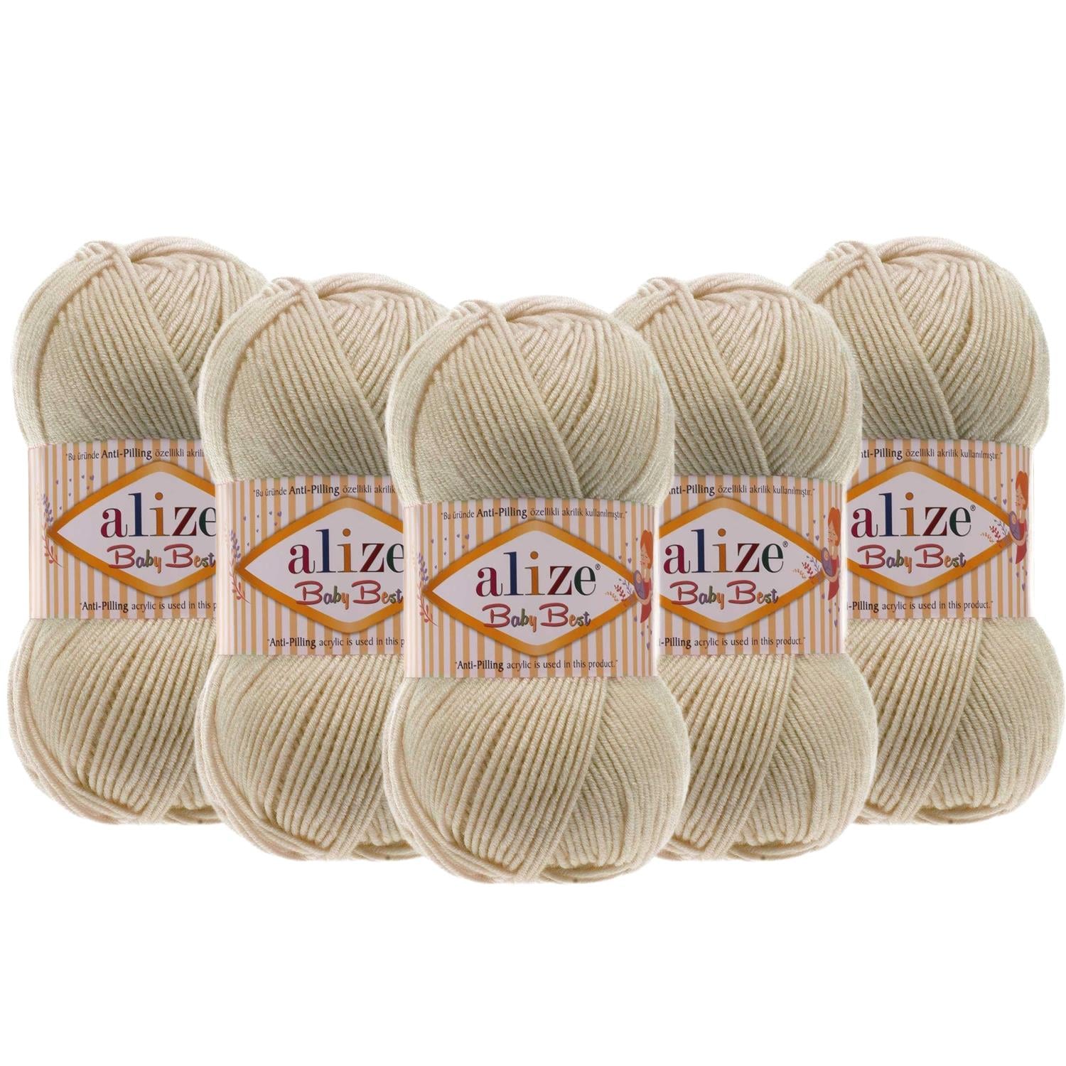 5 Adet Alize Baby Best Anti Pilling El Örgü İpliği - 599 Taş Beji