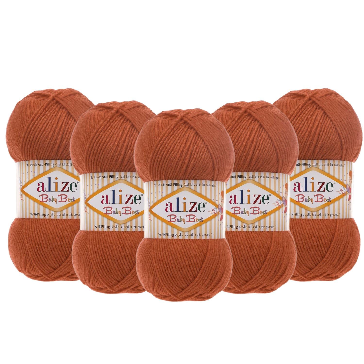 5 Adet Alize Baby Best Anti Pilling El Örgü İpliği - 408 Kiremit